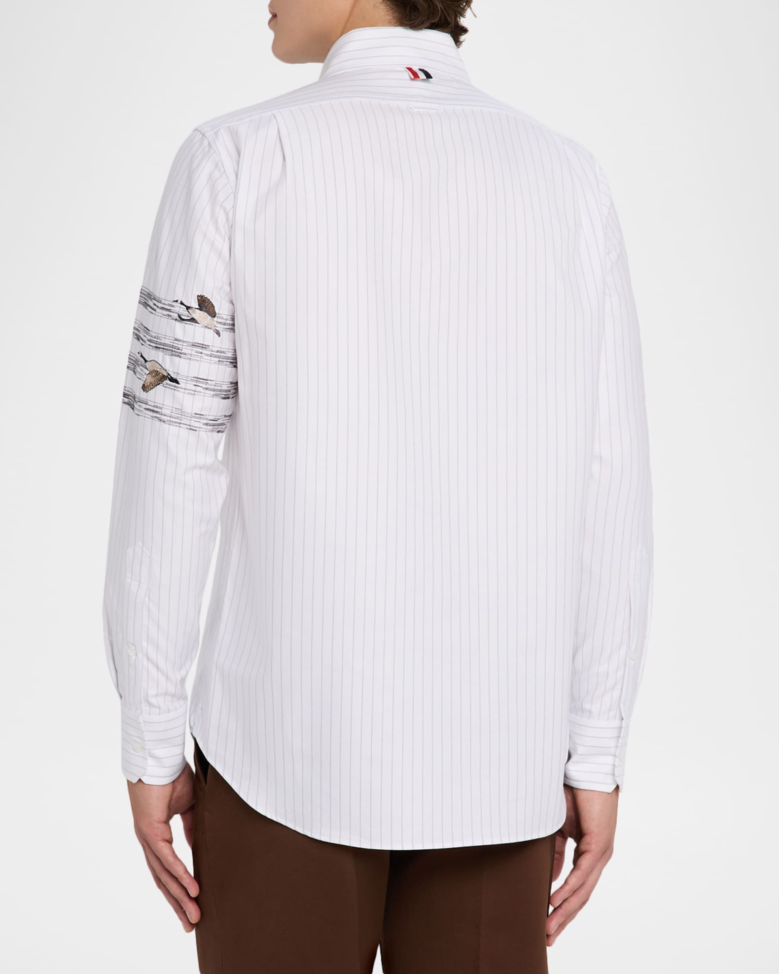 Thom Browne Men's 4-Bar Pinstripe Oxford Sport Shirt