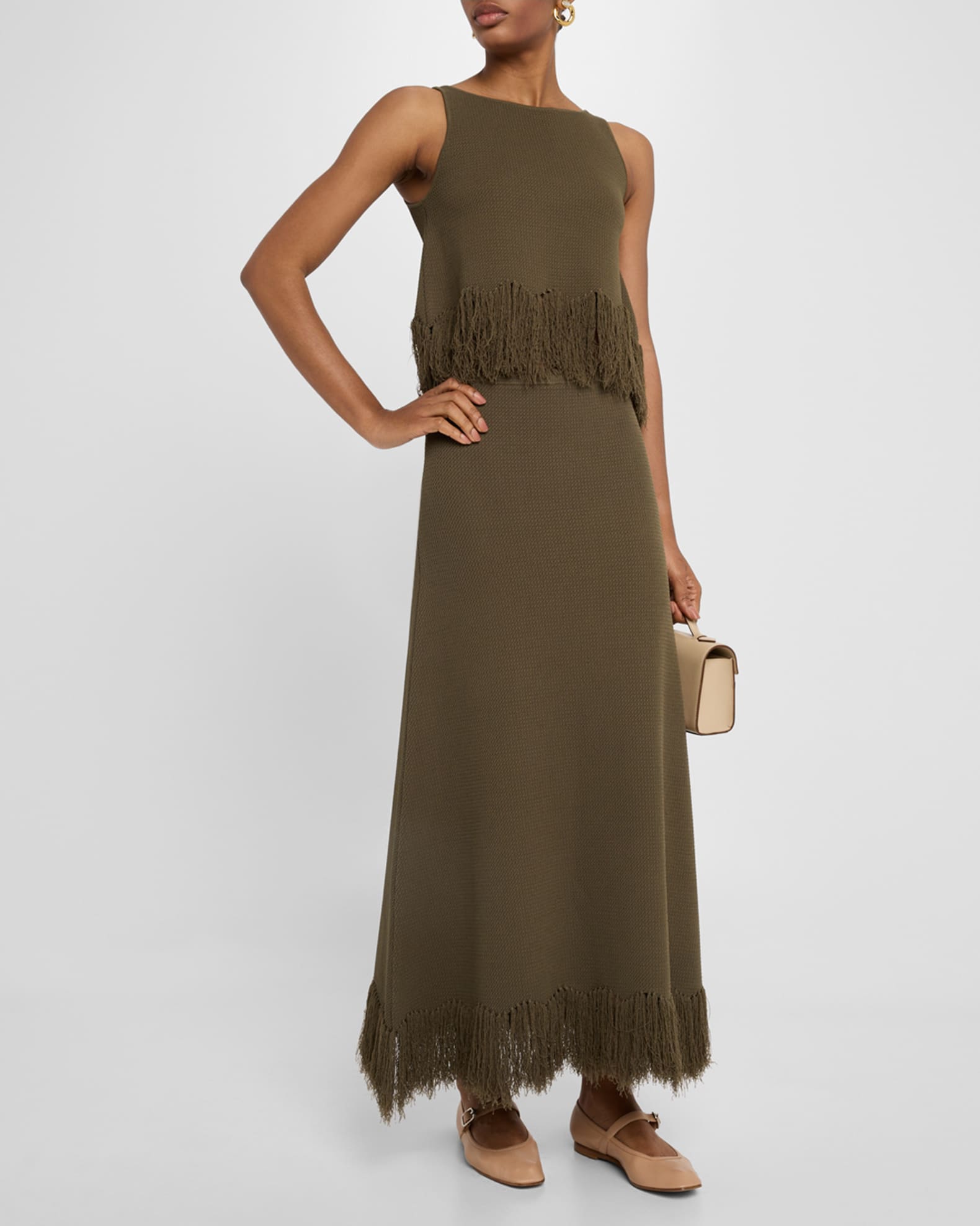 Kelany Fringe-Trim Knit Top 1