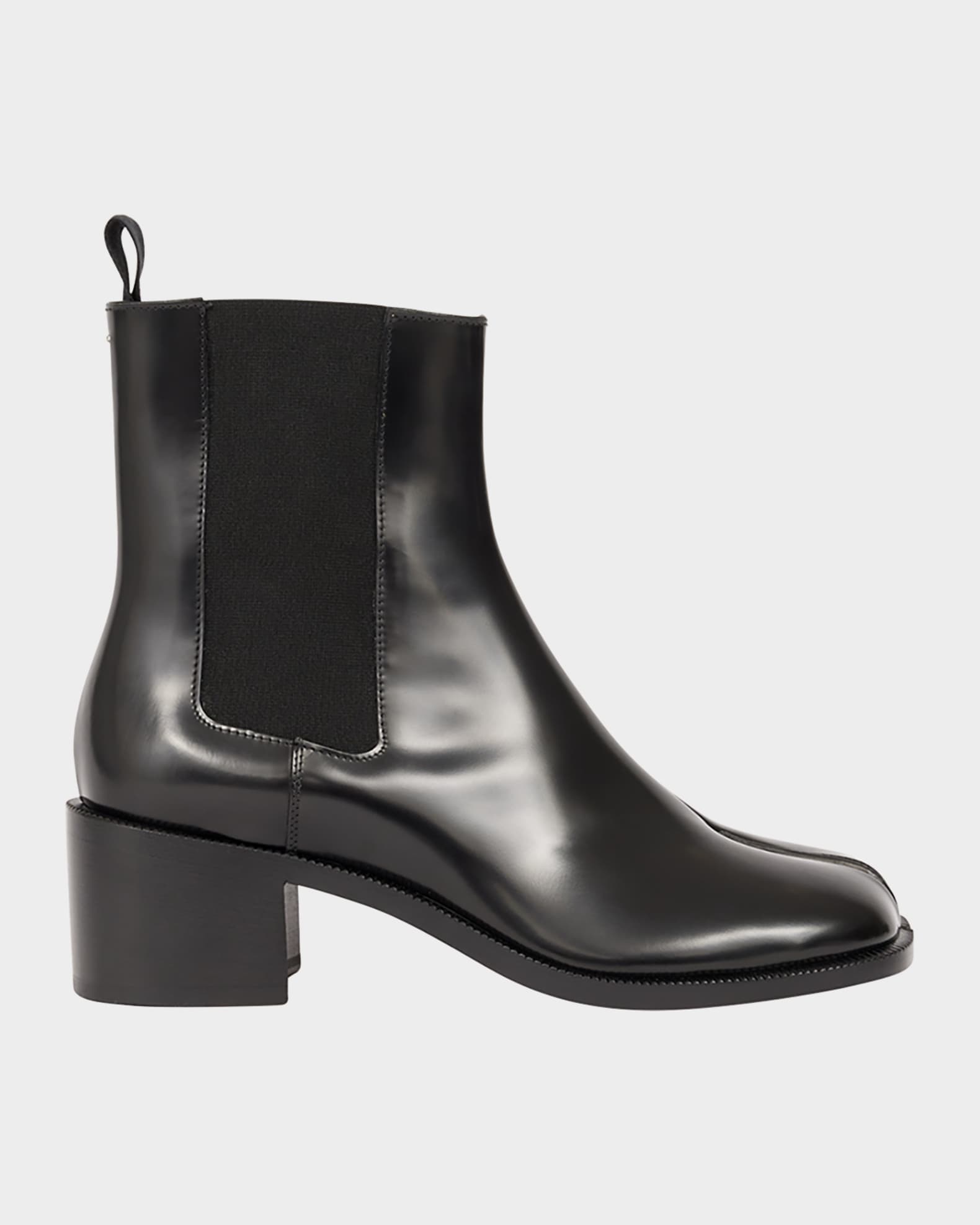 Maison Margiela Tabi City Leather Split-Toe Chelsea Boots | Neiman