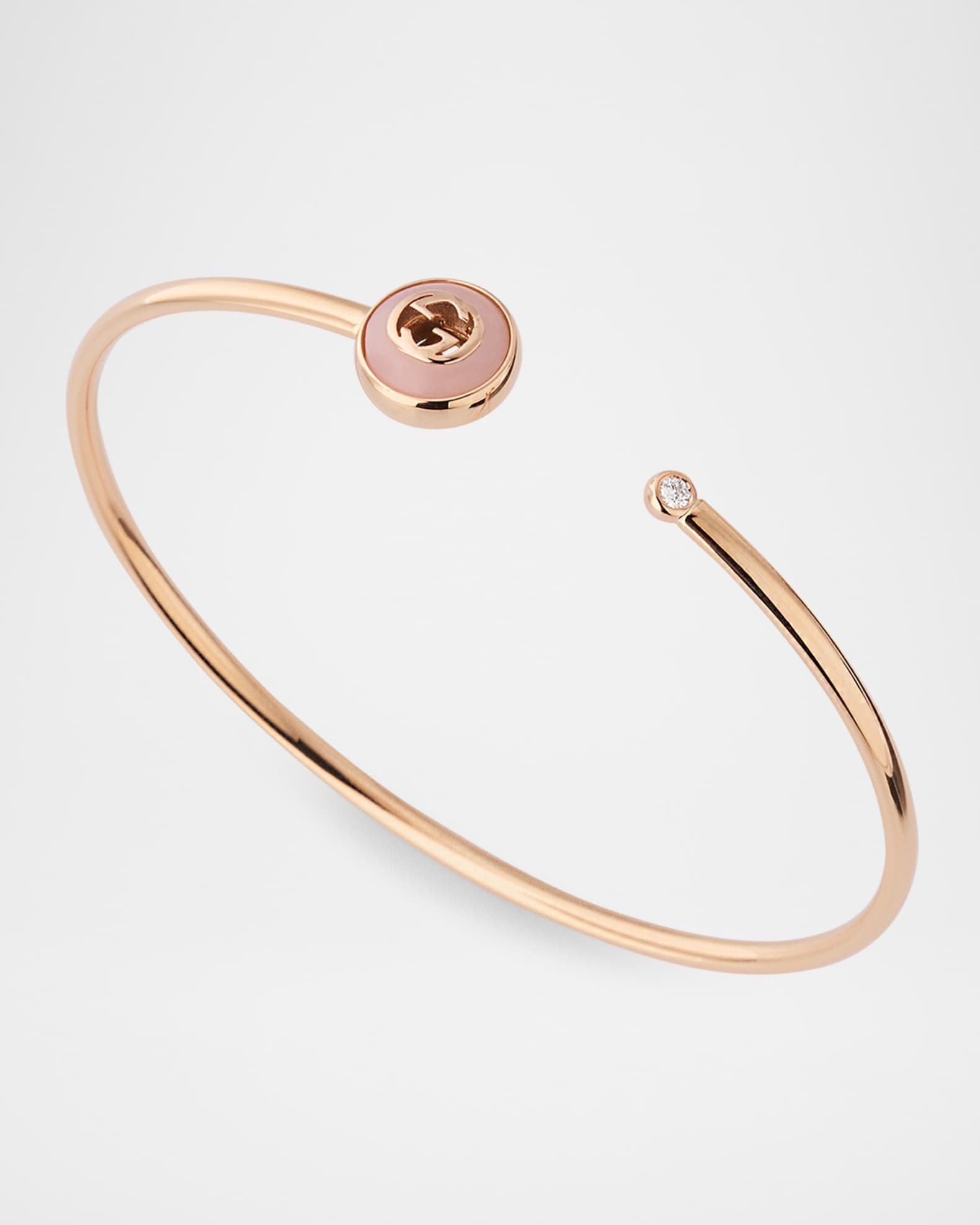 Gucci Gucci Interlocking 18K Pink Gold Flex Bracelet with