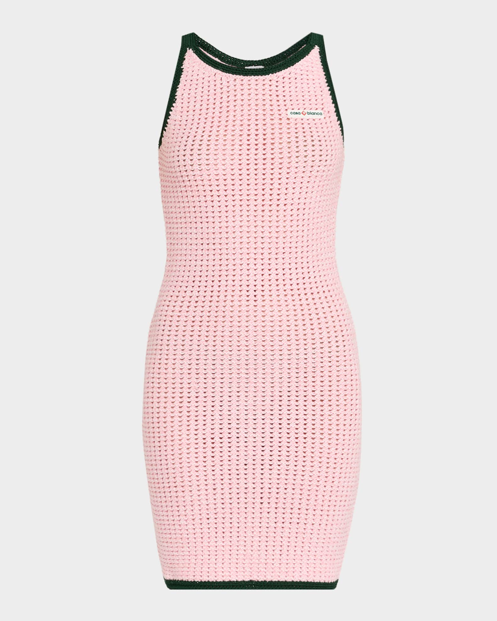 Mouline Open-Knit Sleeveless Mini Dress 0
