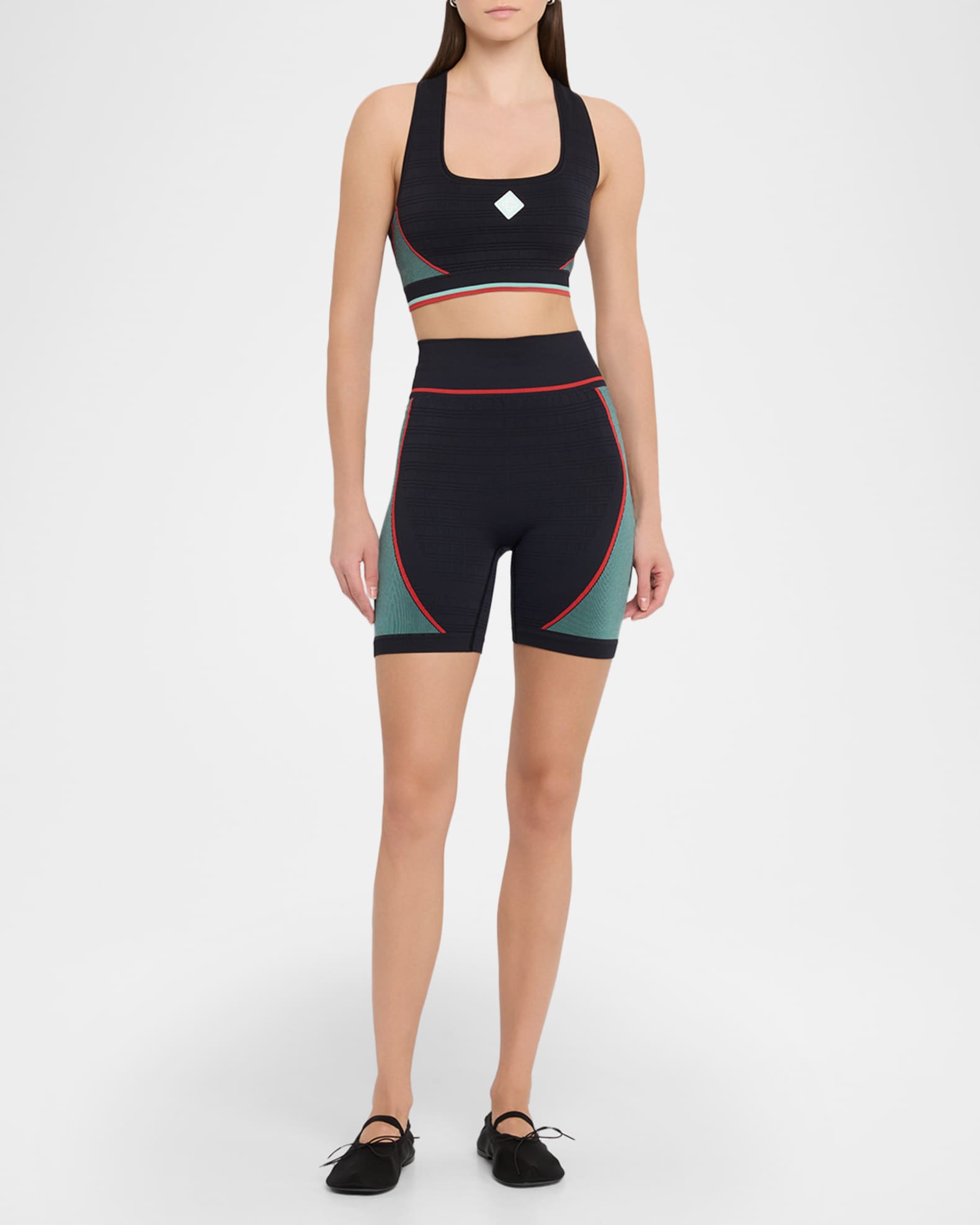Check Jacquard Seamless Sports Bra 1