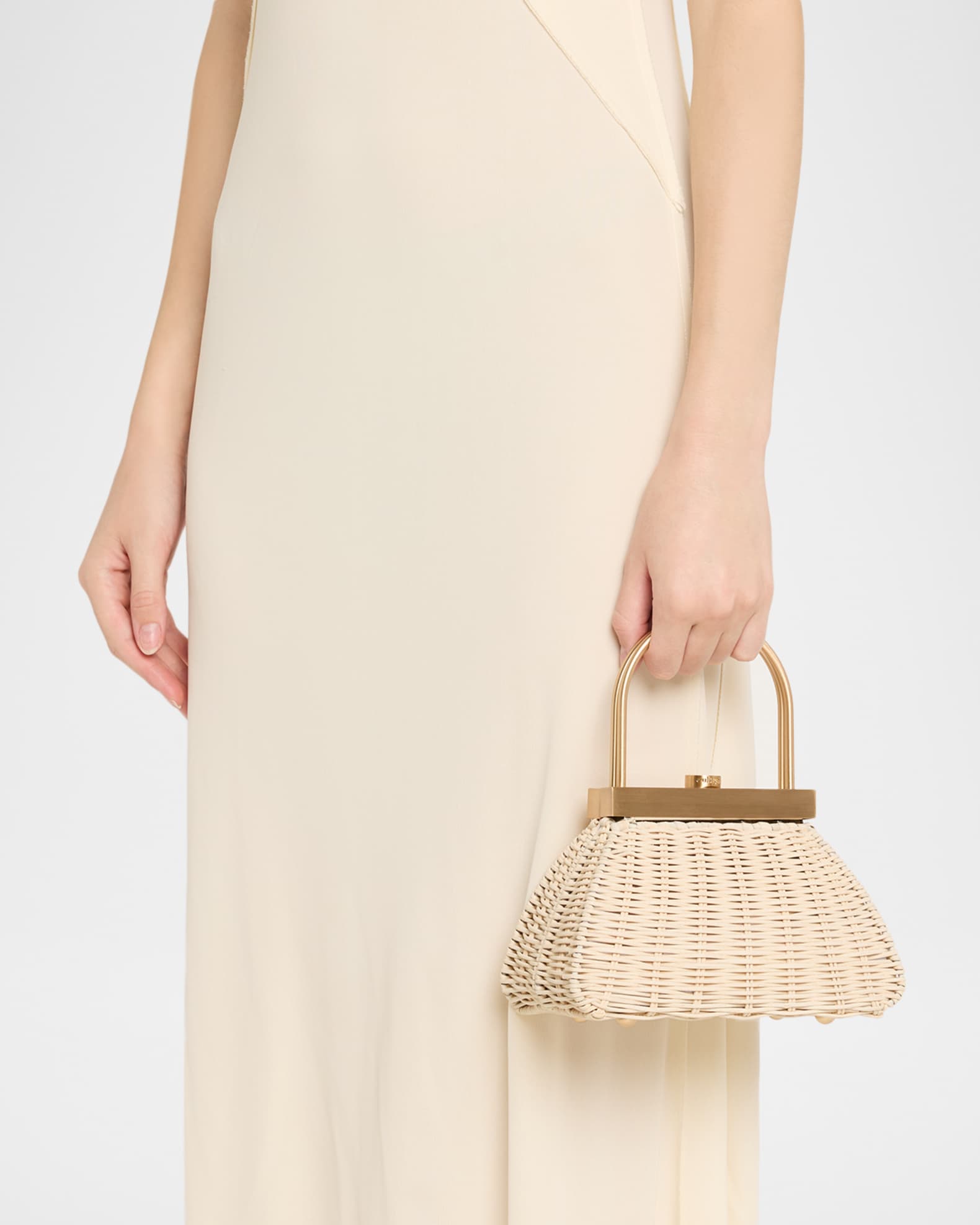 Cult Gaia Estelle Rattan Top-Handle Bag | Neiman Marcus