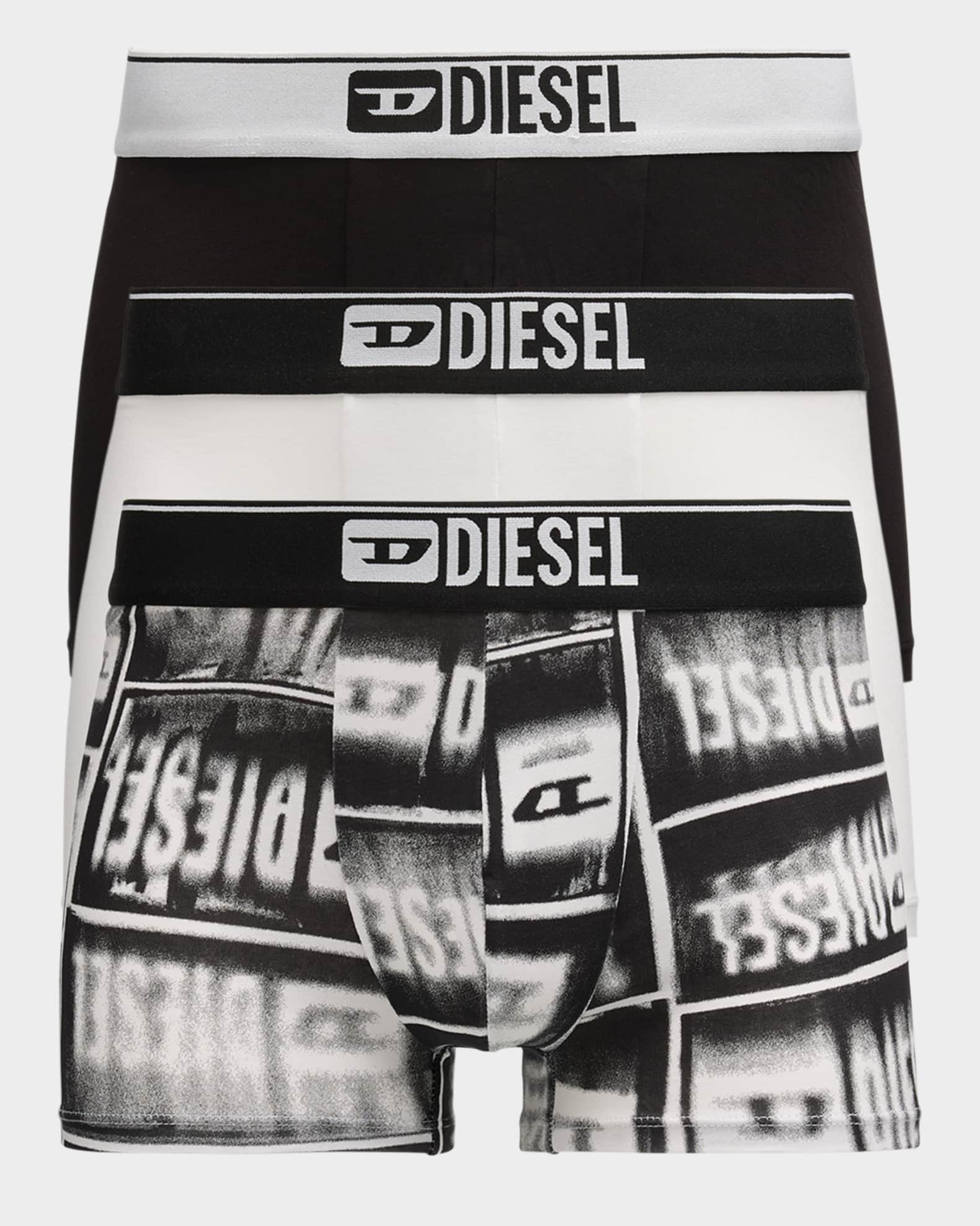 Diesel Men's Damien Multi-Graphic 3-Pack Boxer Briefs
