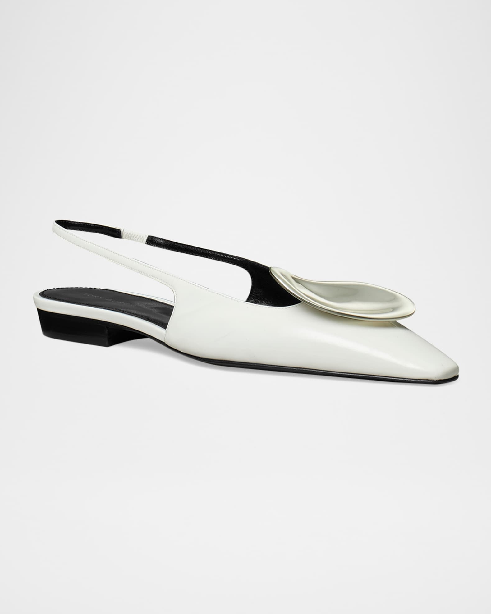 Patos Leather Slingback Ballerina Flats 1