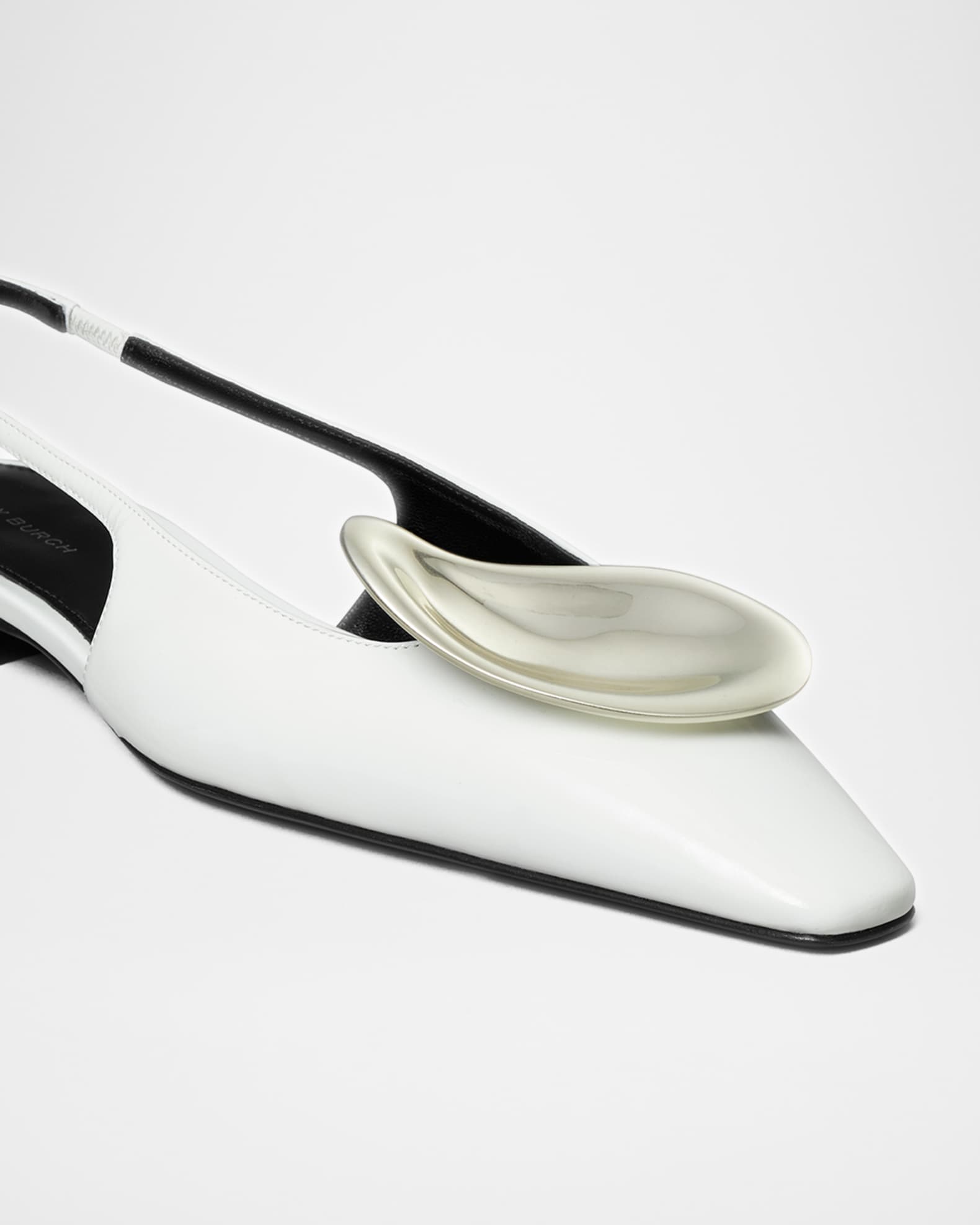 Tory Burch Patos Leather Slingback Ballerina Flats | Neiman