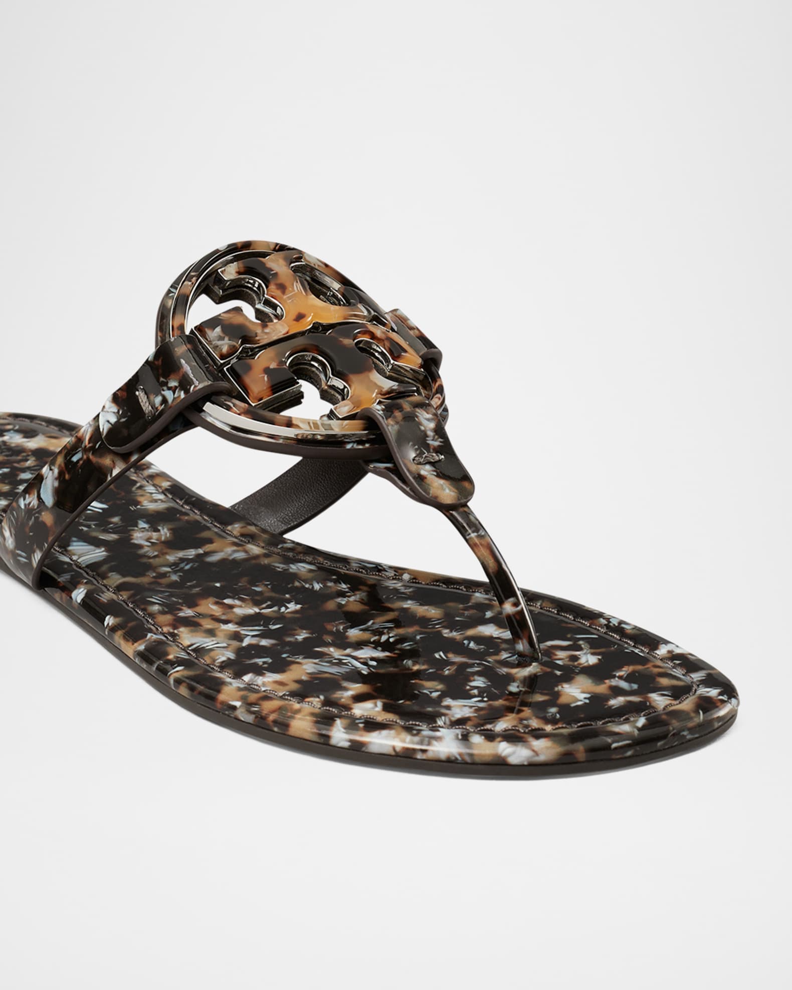 TORY BURCH【サンダル】レザー/クロコプリント ピアス スライド: レディース サンダル | Tory Burch JP