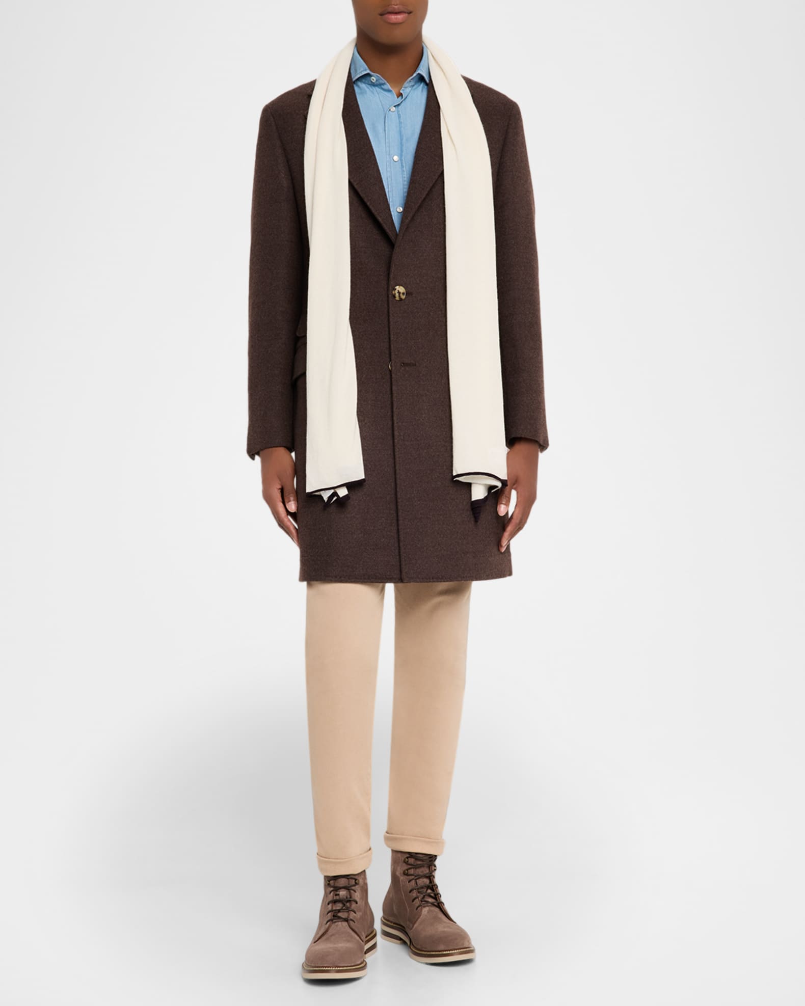 Brunello Cucinelli Men's Cashmere Scarf | Neiman Marcus