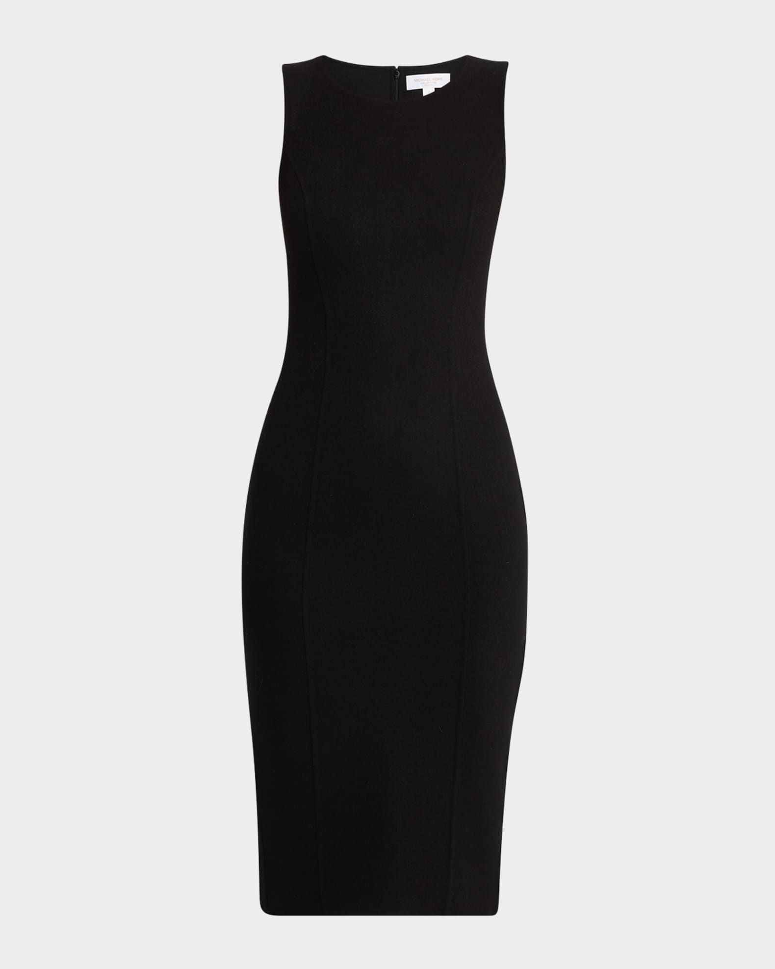 Sleeveless Sheath Wool-Blend Dress 0