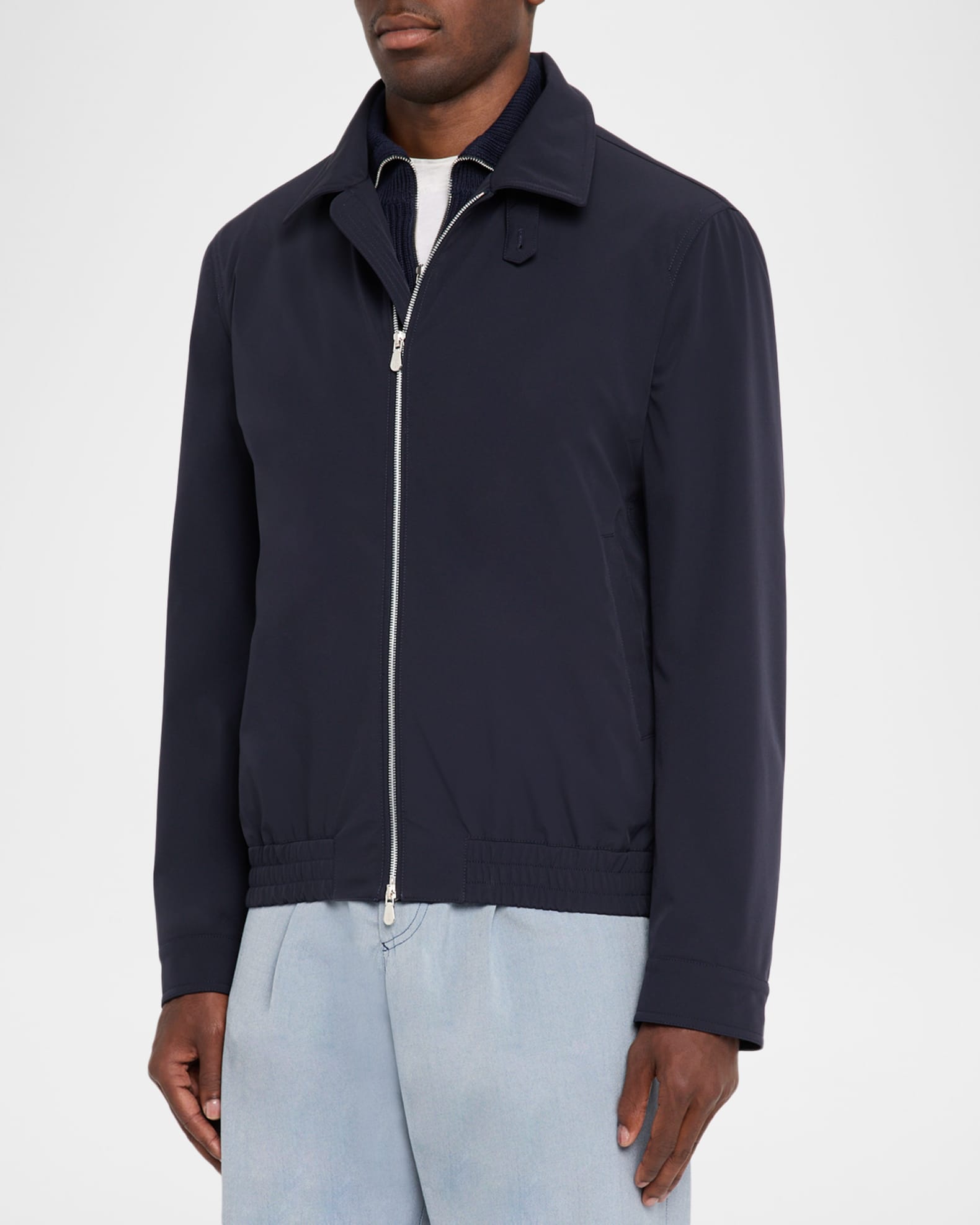 Brunello Cucinelli Men's Nylon Full-Zip Blouson Jacket