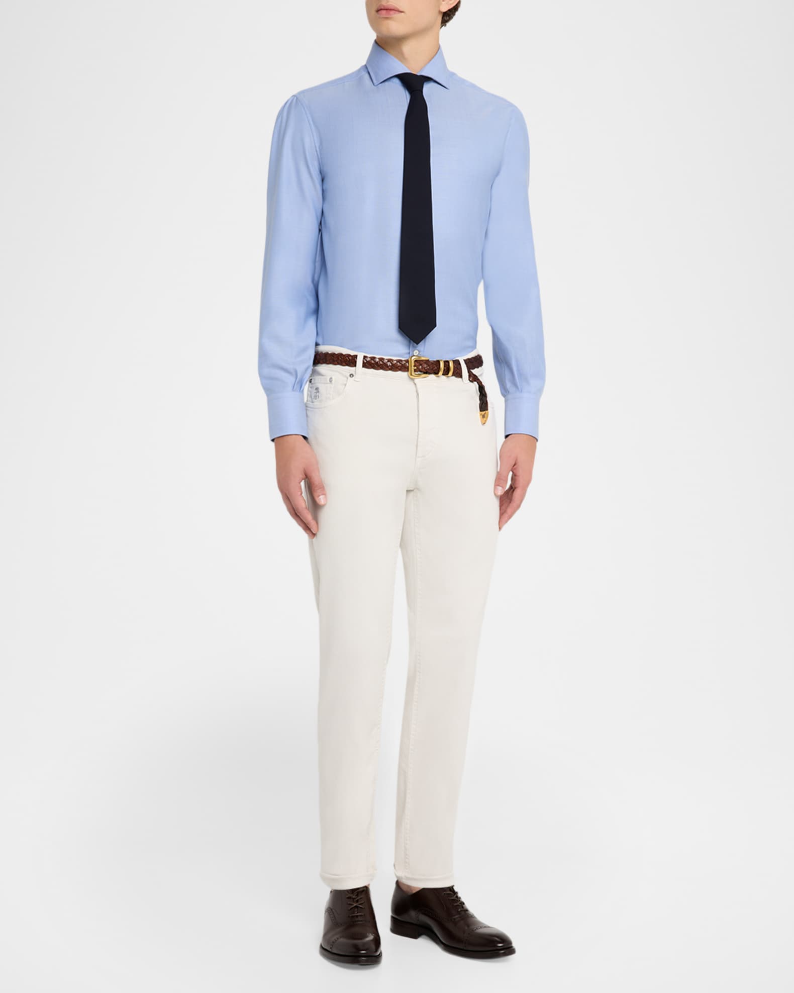 Men's Woven Oxford Spread-Collar Sport Shirt 1