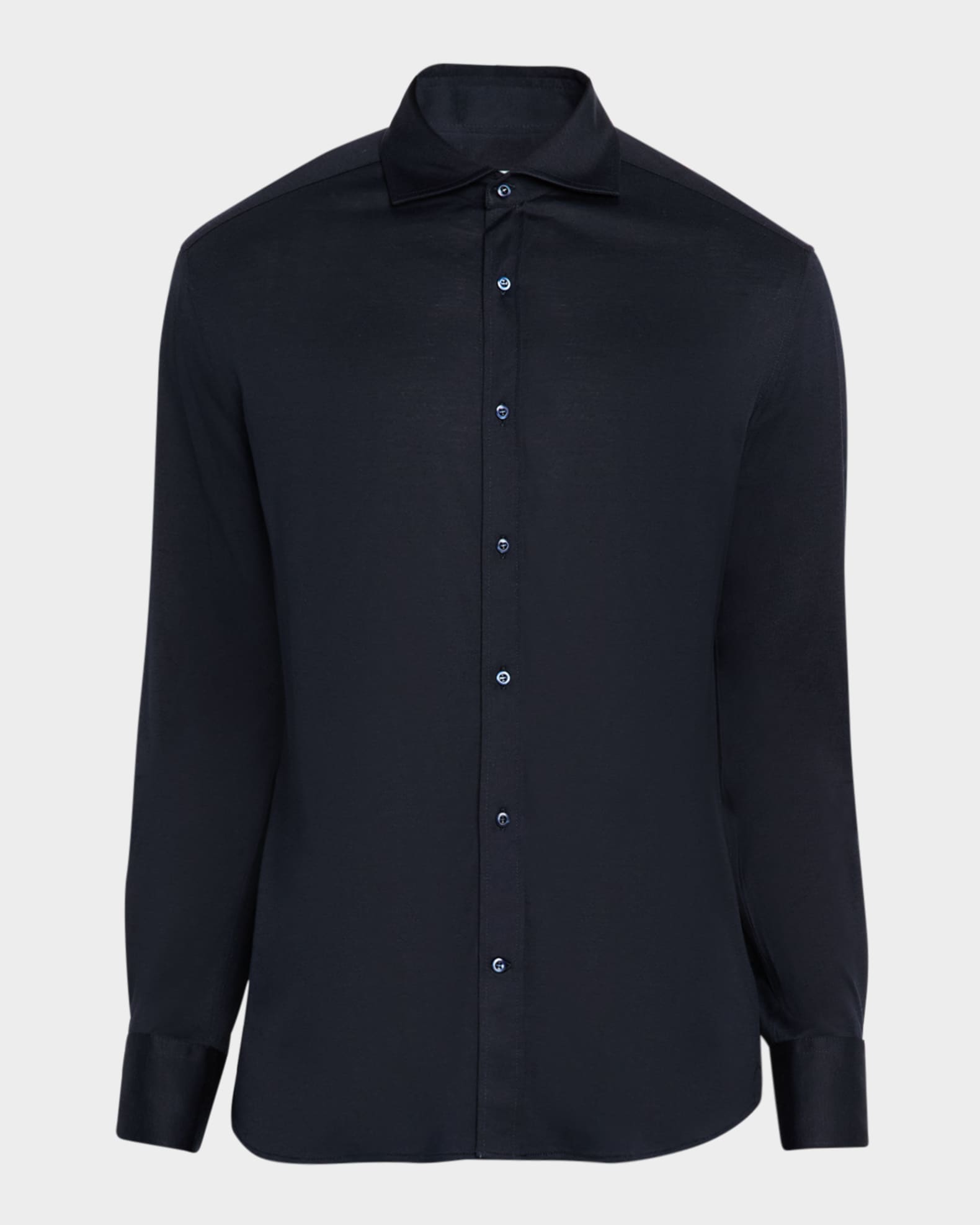 Men's Silk and Cotton Jersey Sport Shirt 0