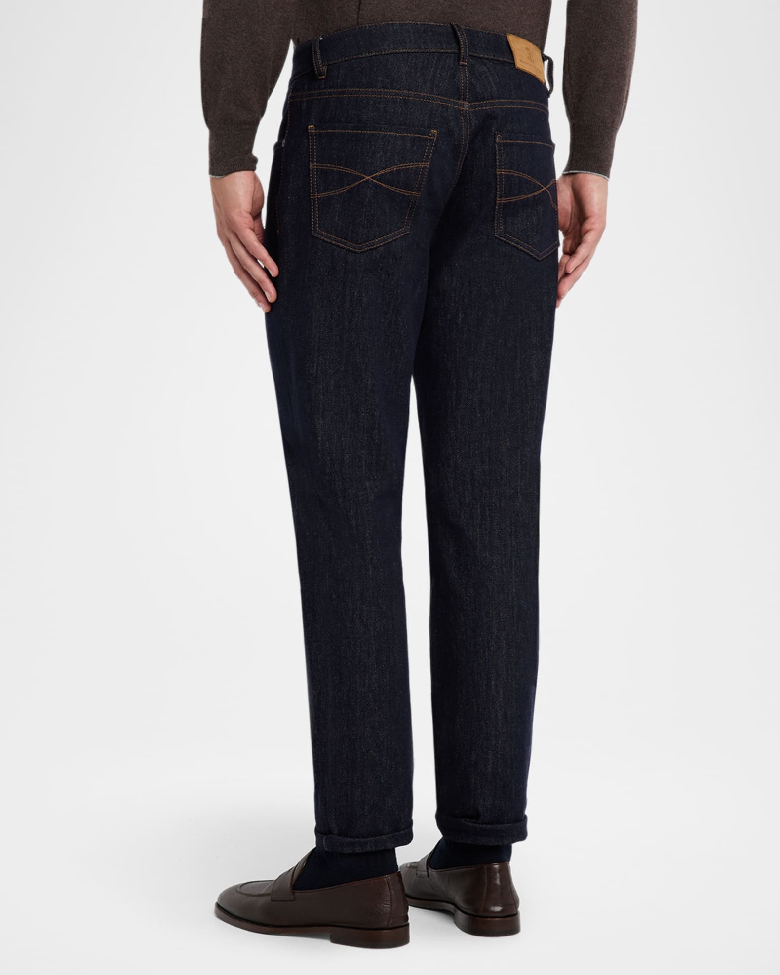 BRUNELLO CUCINELLI ジーンズ Brunello Cucinelli Men's Italian Selvedge Denim Five-Pocket Pants