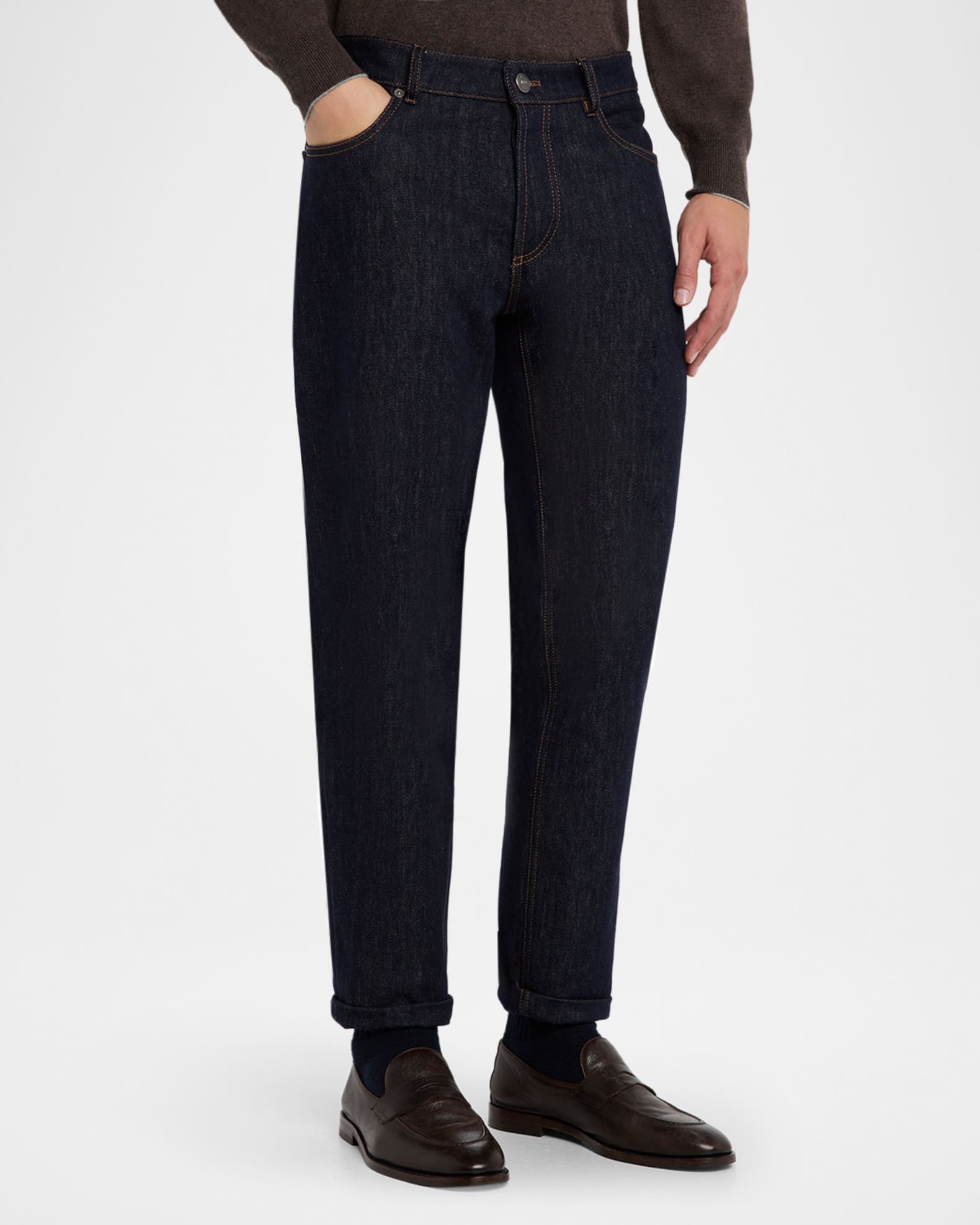 Brunello Cucinelli Men's Italian Selvedge Denim Five-Pocket Pants