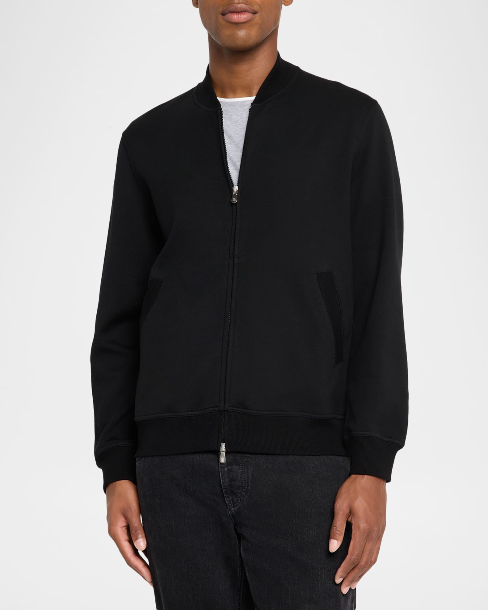Brunello Cucinelli Men's Travel Full-Zip Bomber Jacket | Neiman Marcus