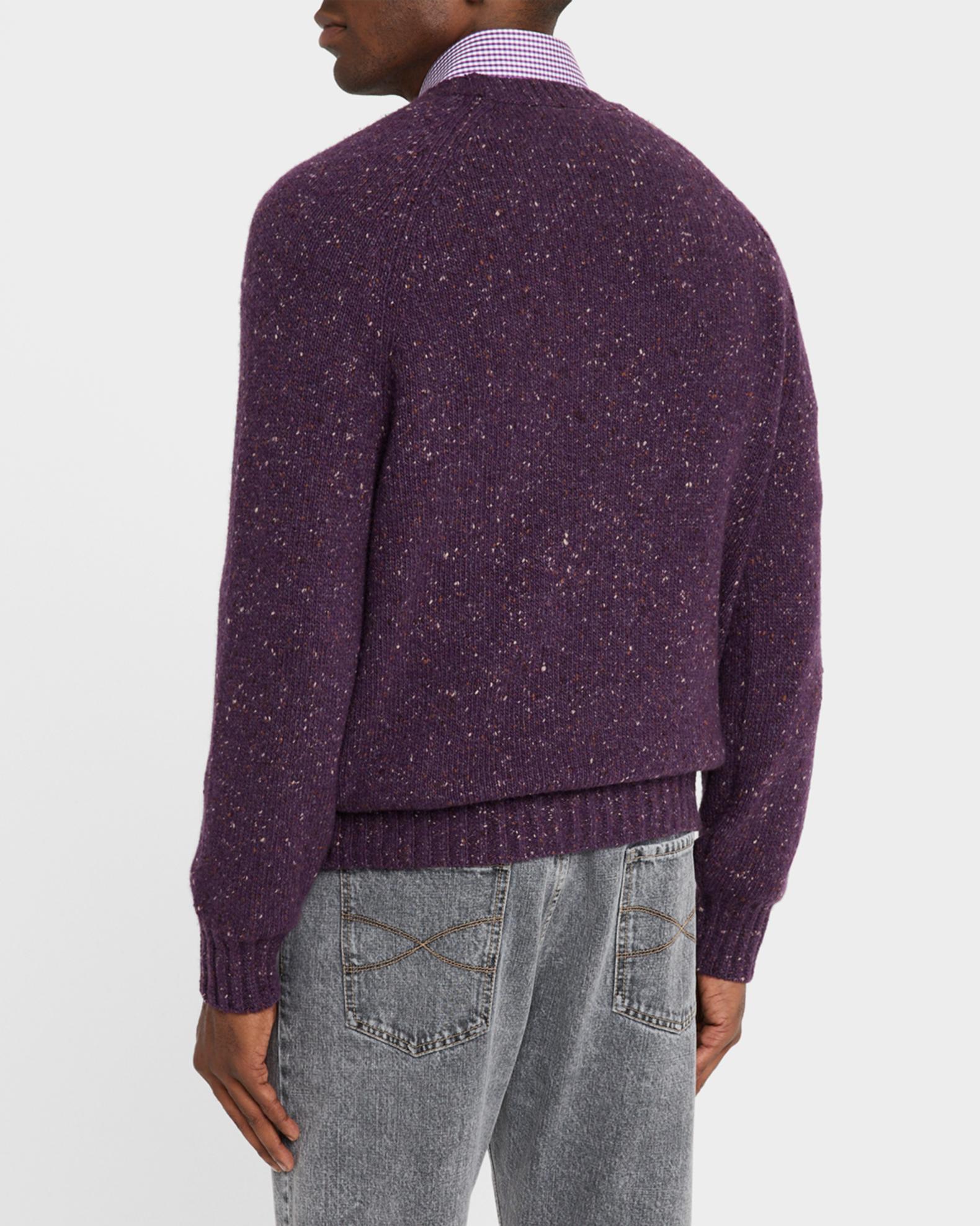 Brunello Cucinelli Men's Cashmere Donegal Crewneck Sweater