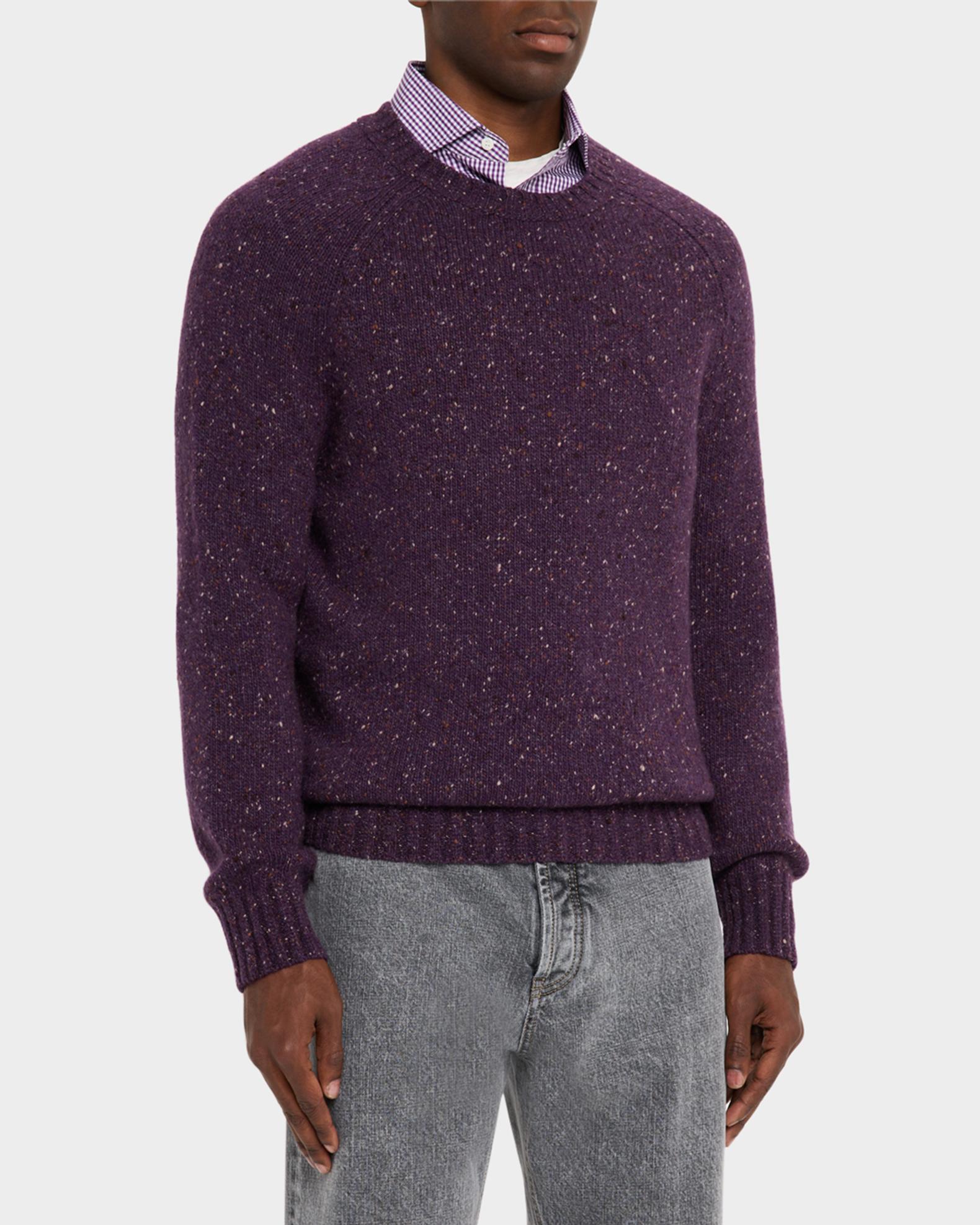Brunello Cucinelli Men's Cashmere Donegal Crewneck Sweater