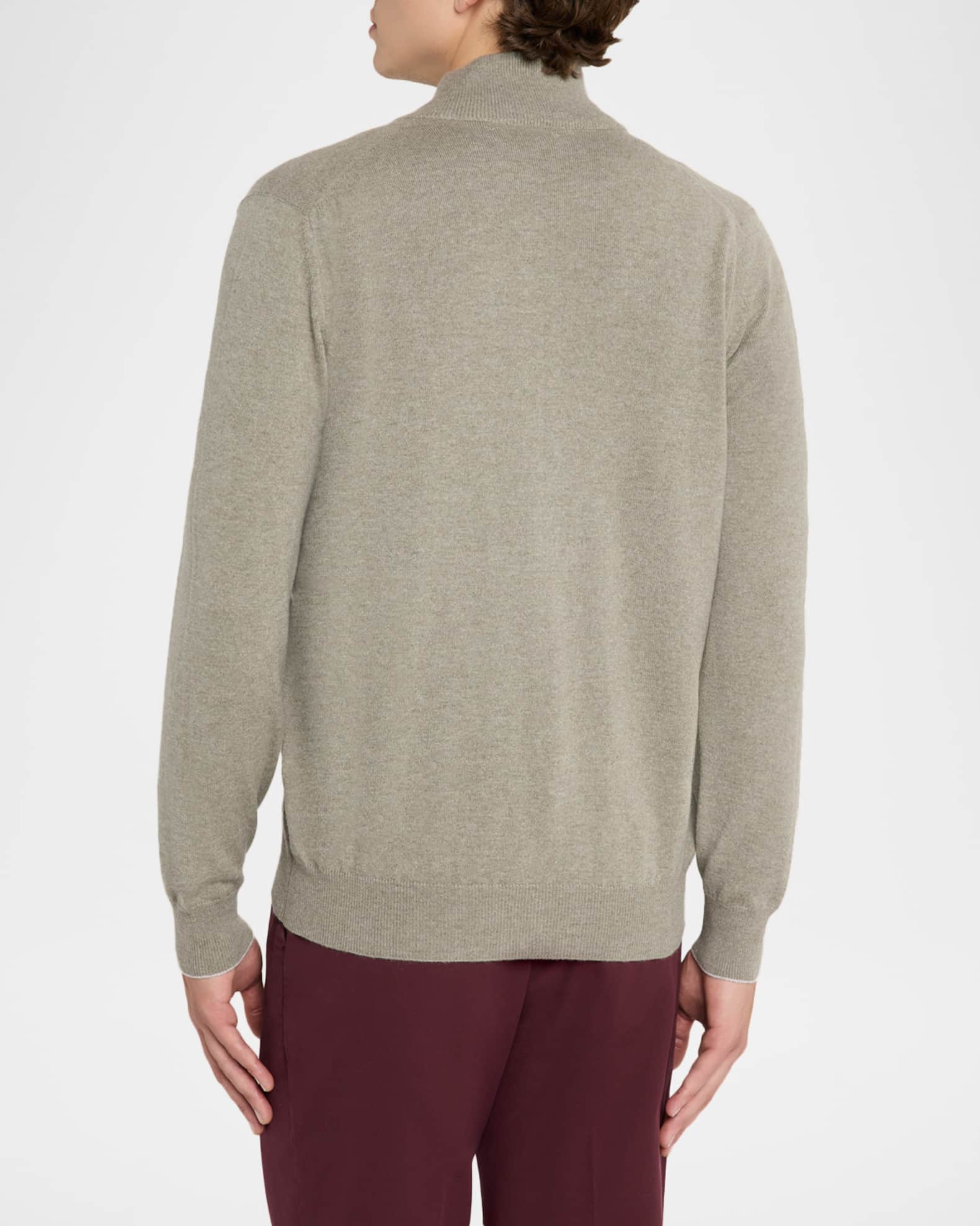 Brunello Cucinelli Men's Cashmere Knit Full-Zip Sweater | Neiman