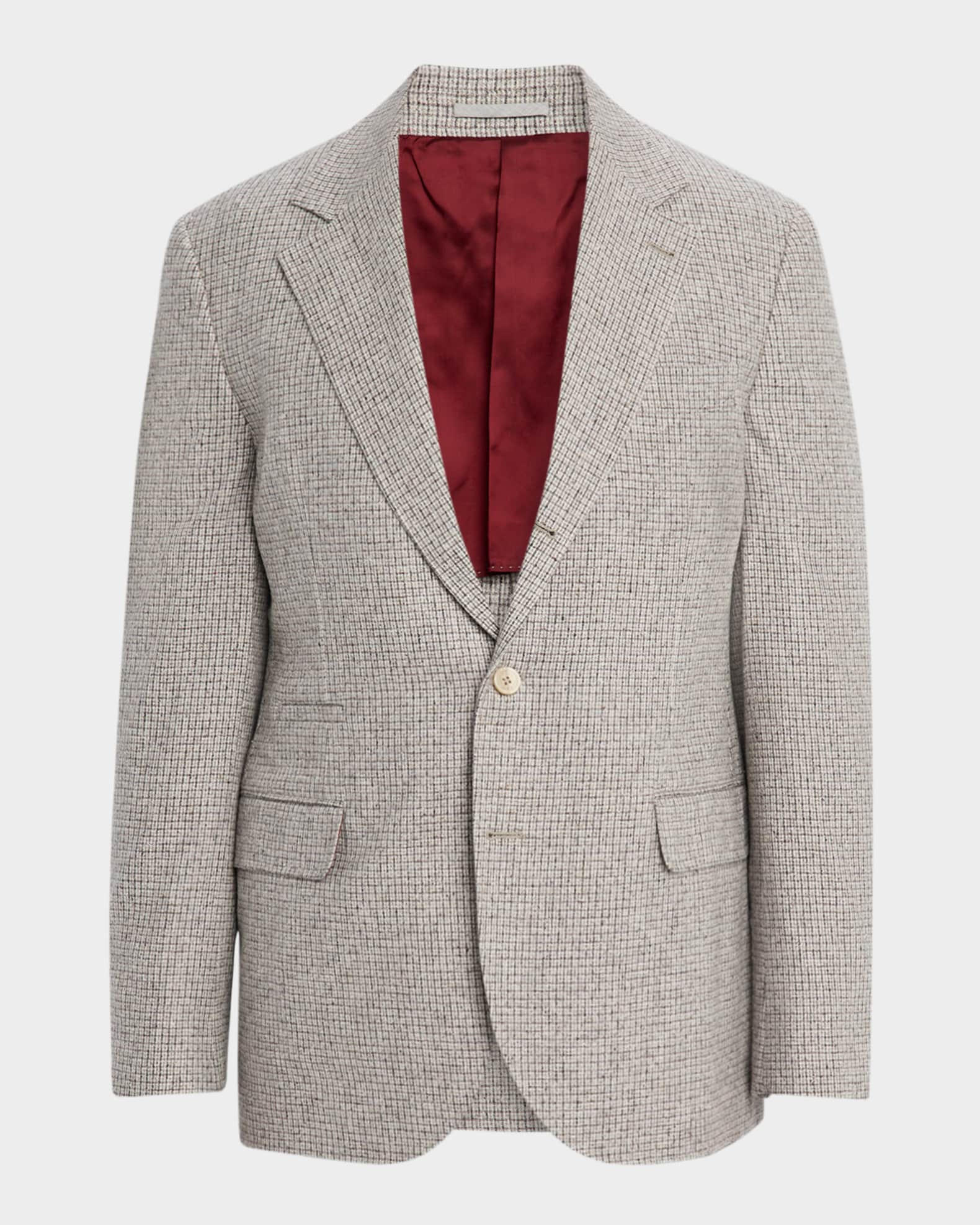 Men's Micro-Check Houndstooth Sport Coat 0