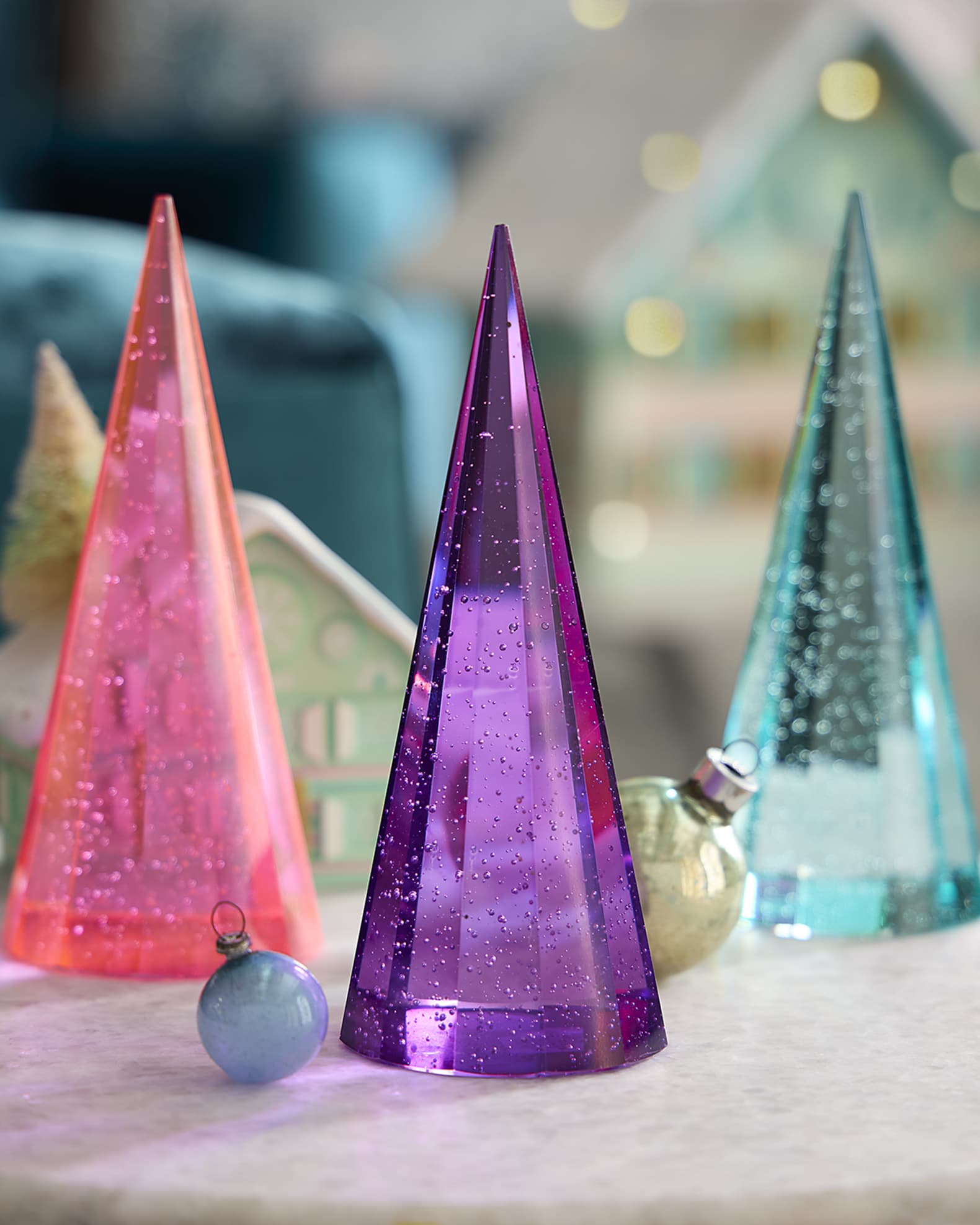 Glitterville Purple Crystal Cone Tree, 7