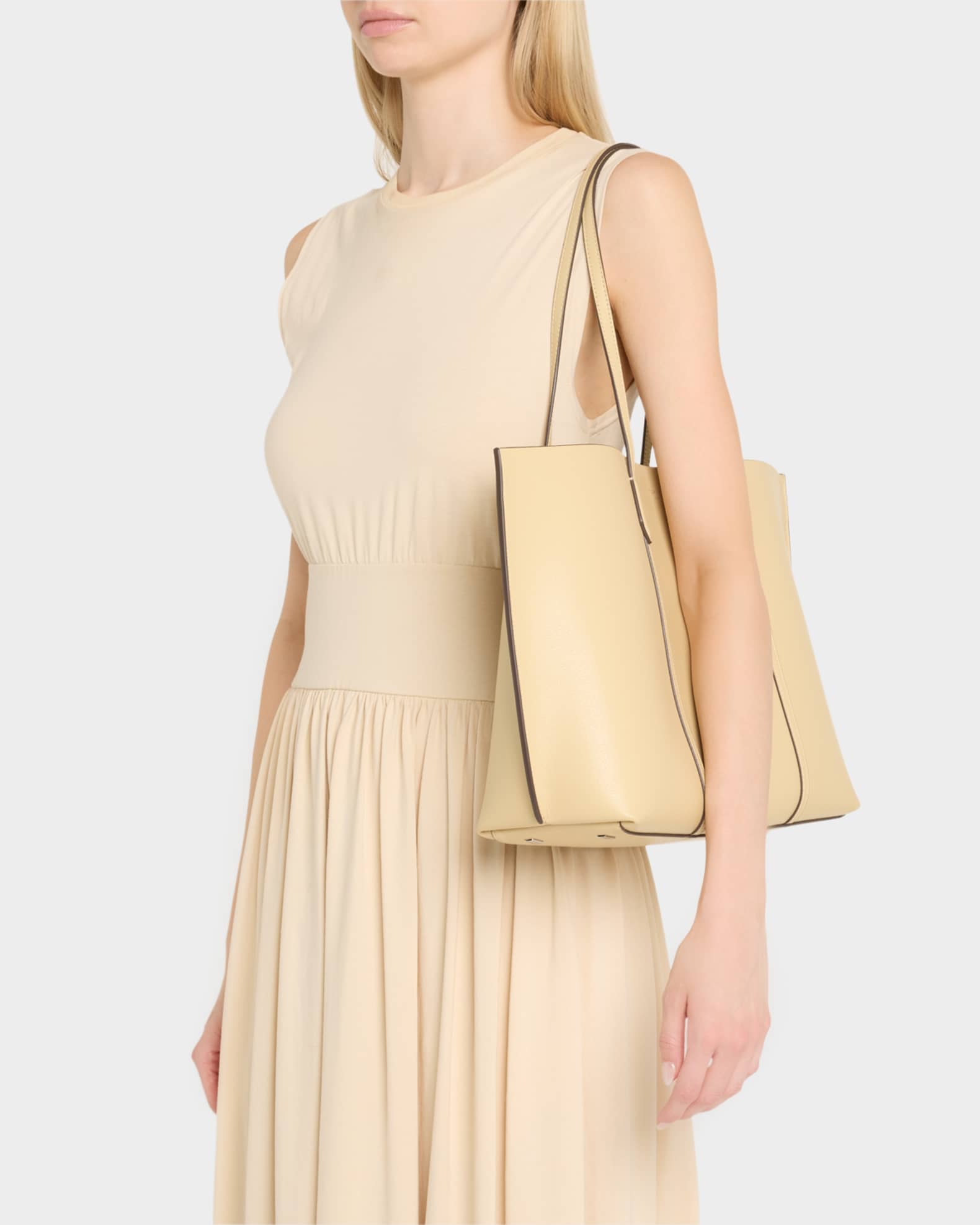 Perry Leather Compartment Tote Bag 1