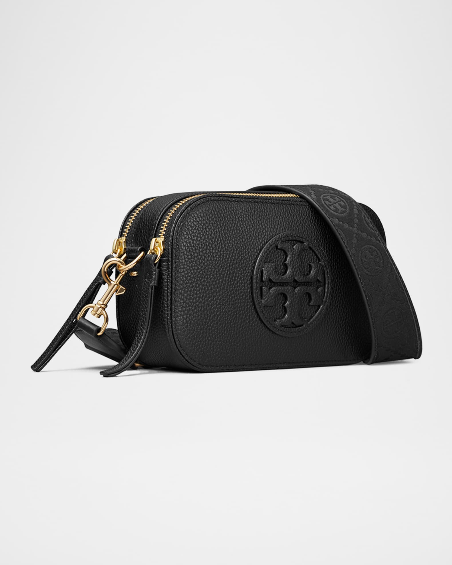 Tory Burch Miller Mini Zip Leather Crossbody Bag | Neiman Marcus