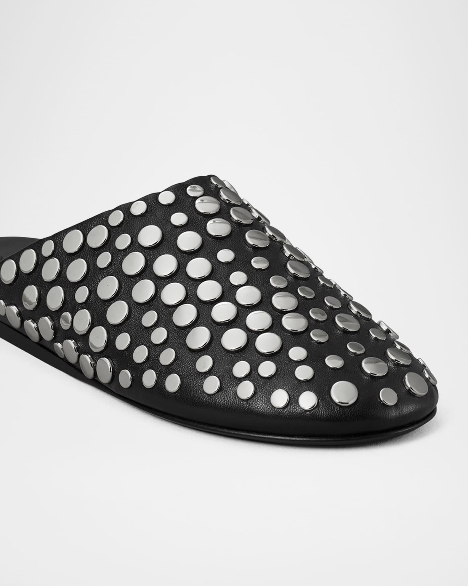 Tory Burch Studded Leather Mules | Neiman Marcus
