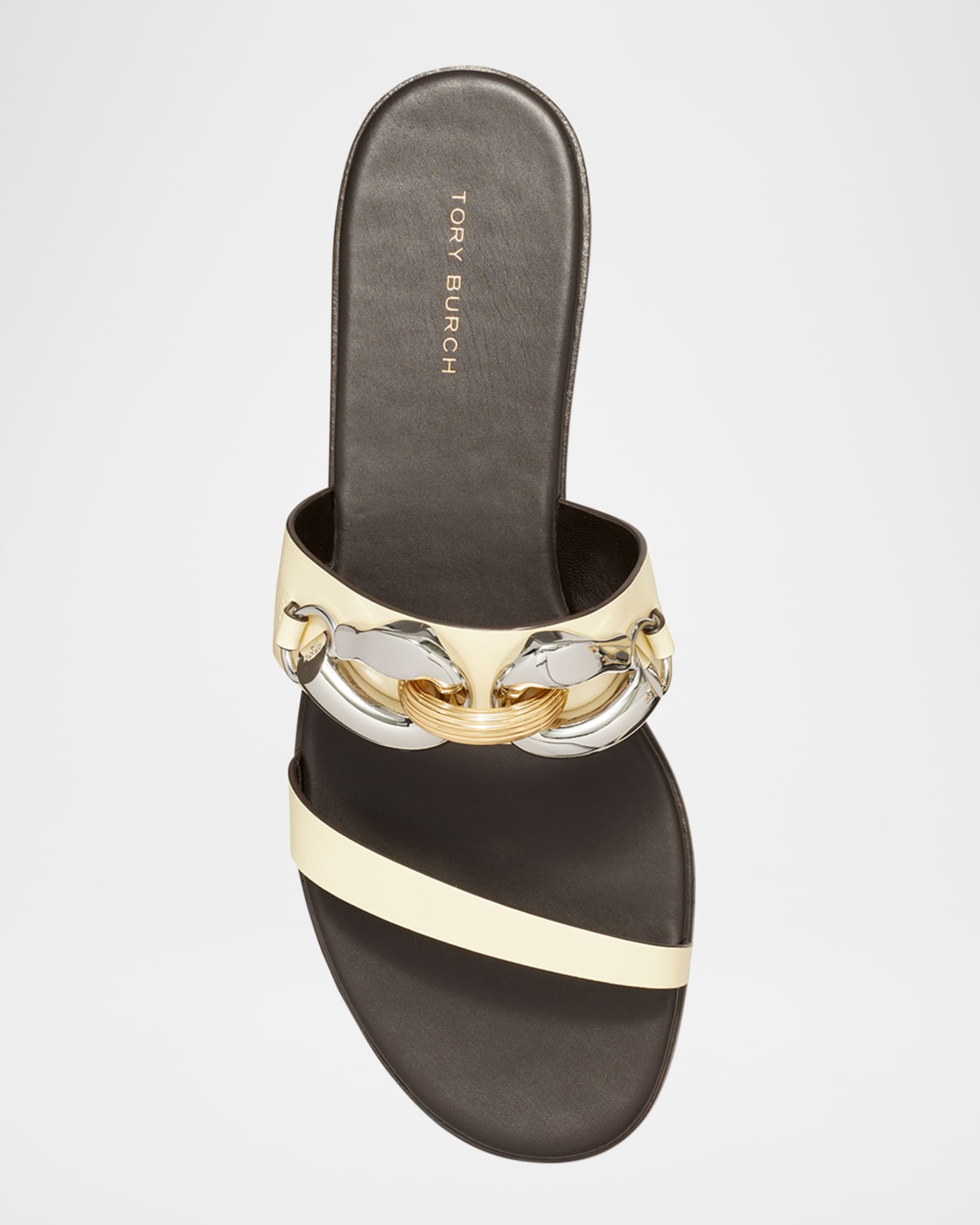 Tory Burch Jessa Leather Two-Band Sandals | Neiman Marcus