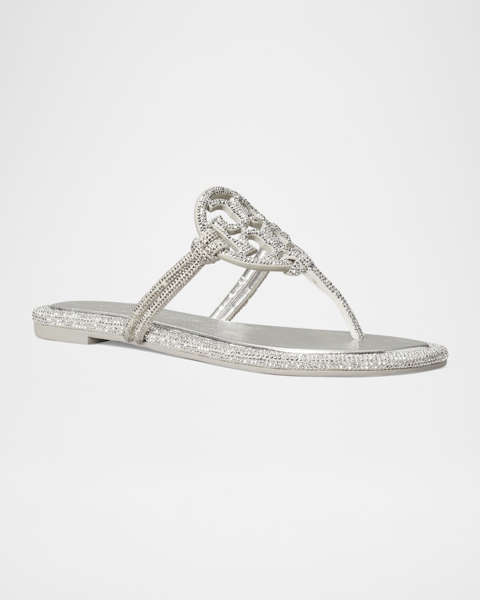 Miller Pave Leather Logo Sandals 1
