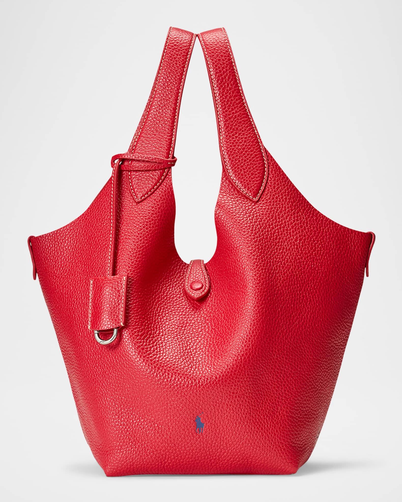 Polo Play Medium Leather Tote Bag 0