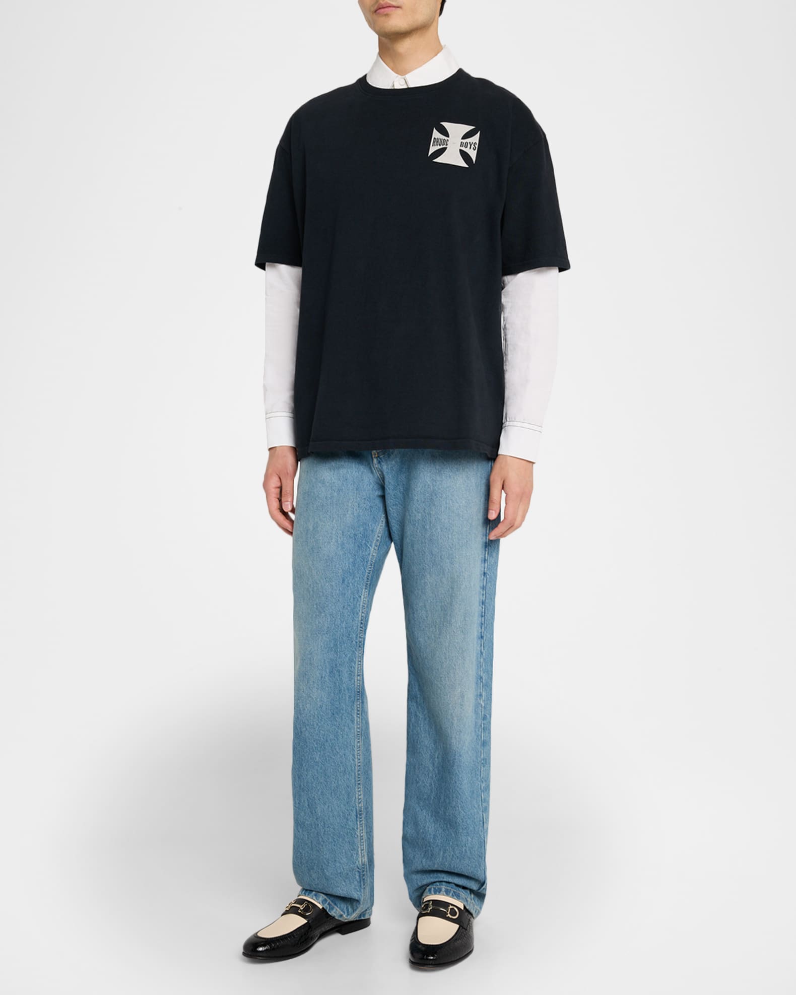 【関税込み】Rhude ブラック 'Rhude Boys' Tシャツ Sneaker Politics