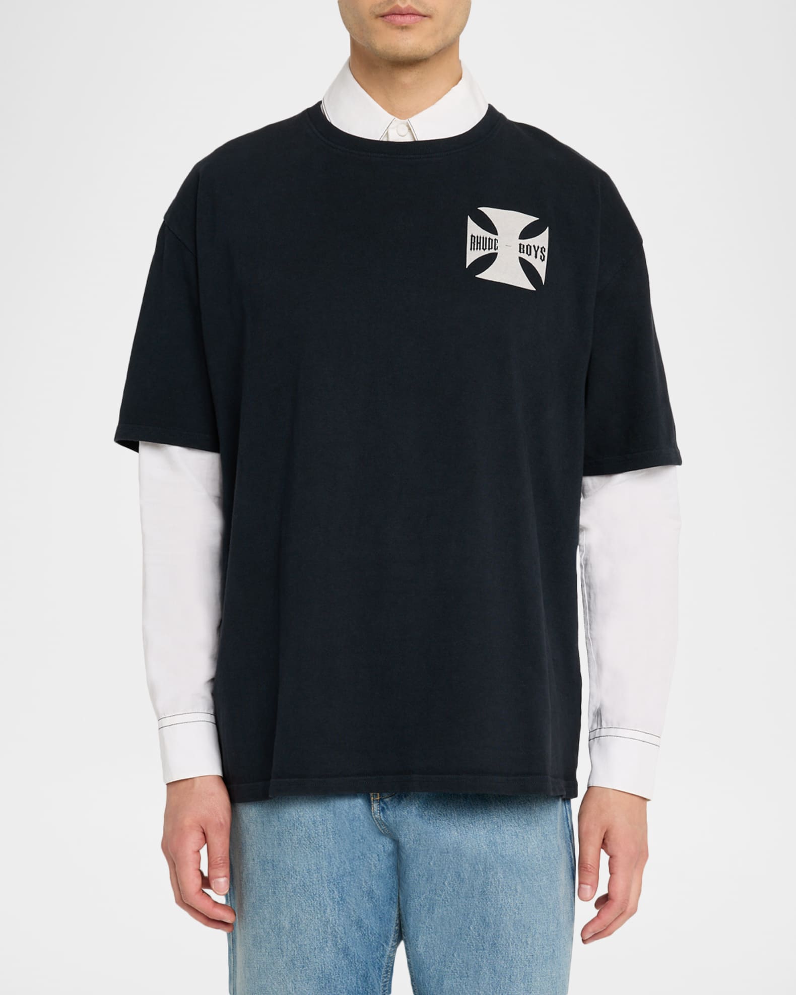 【関税込み】Rhude ブラック 'Rhude Boys' Tシャツ Sneaker Politics
