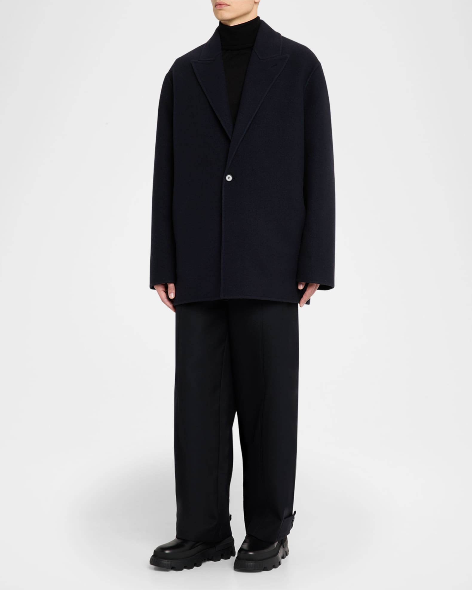 Moncler Genius x JIL SANDER Men's Wool Gabardine Tailored Pants