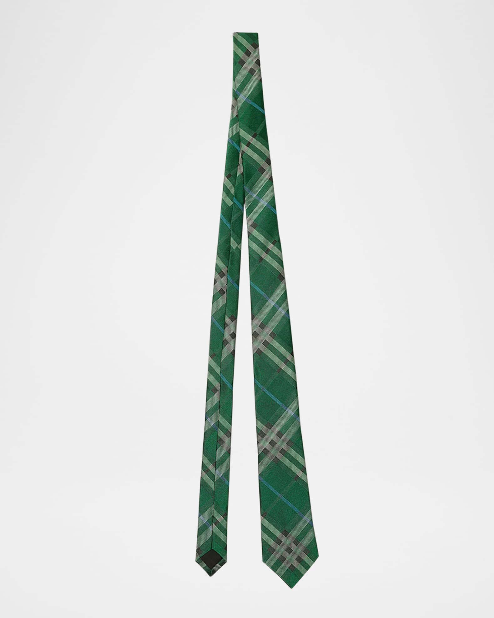 Men's Check Mulberry Silk Tie 0