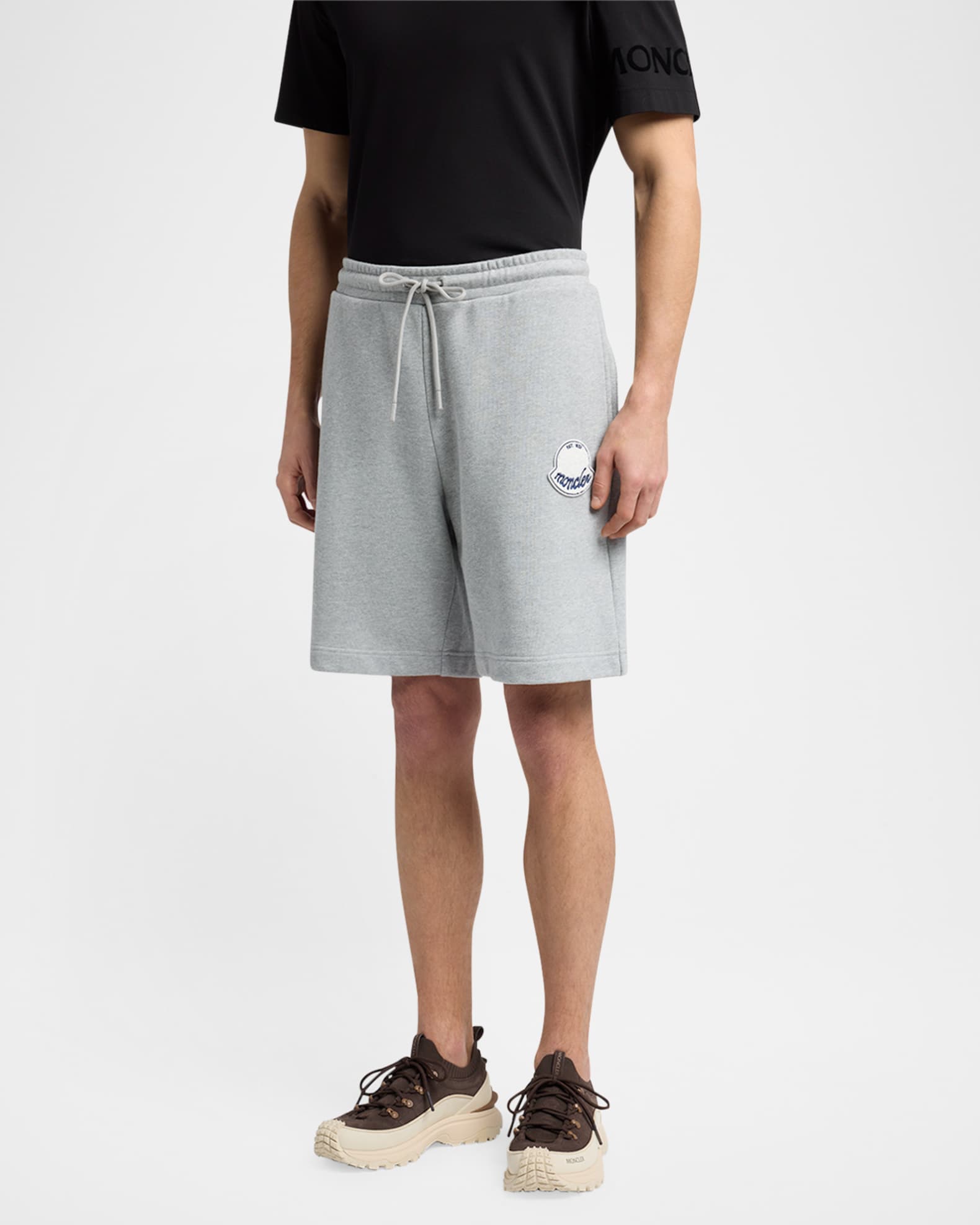 Moncler Men's Cotton Drawstring Shorts | Neiman Marcus