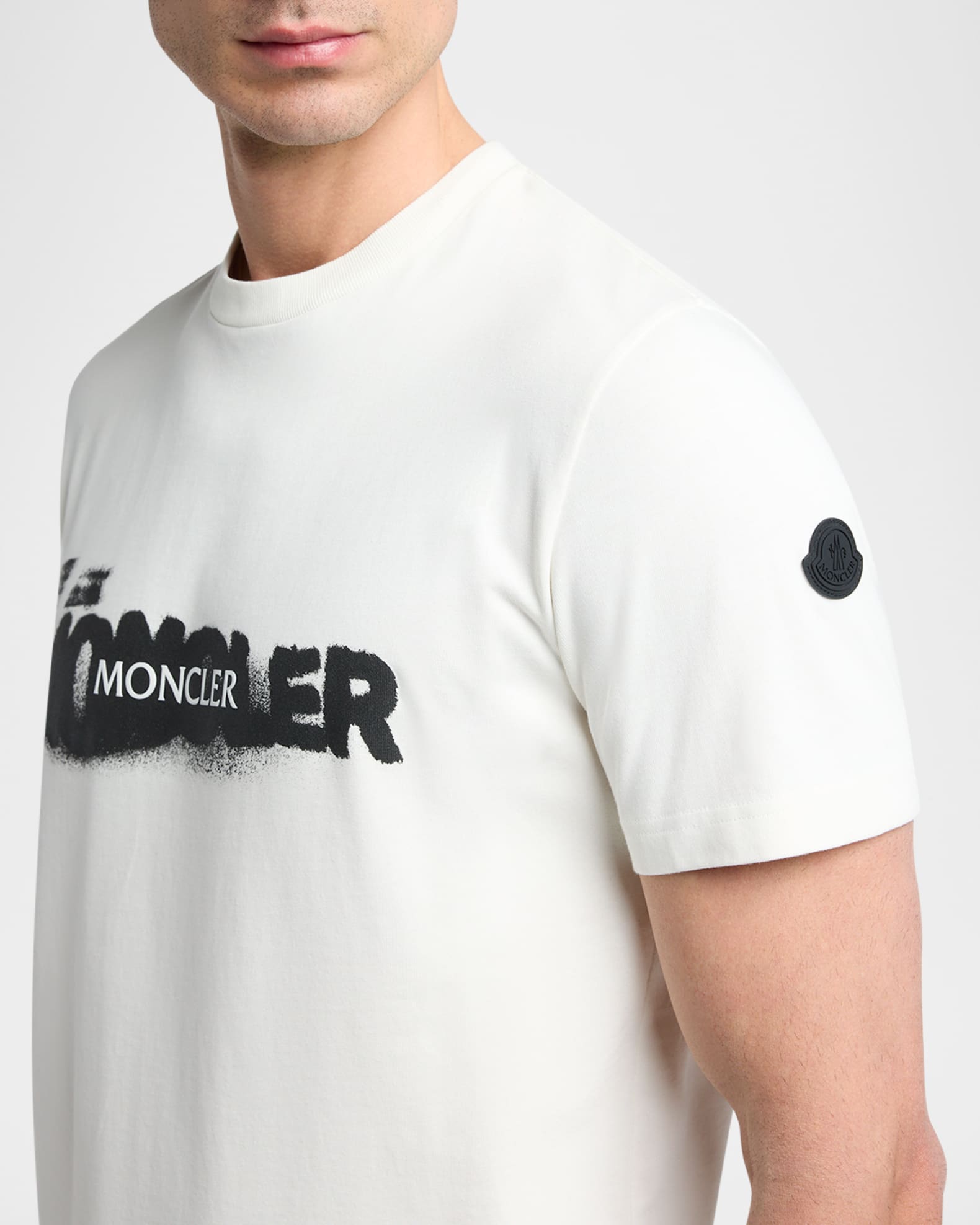 Moncler Men's Graffiti Logo Graphic T-Shirt | Neiman Marcus