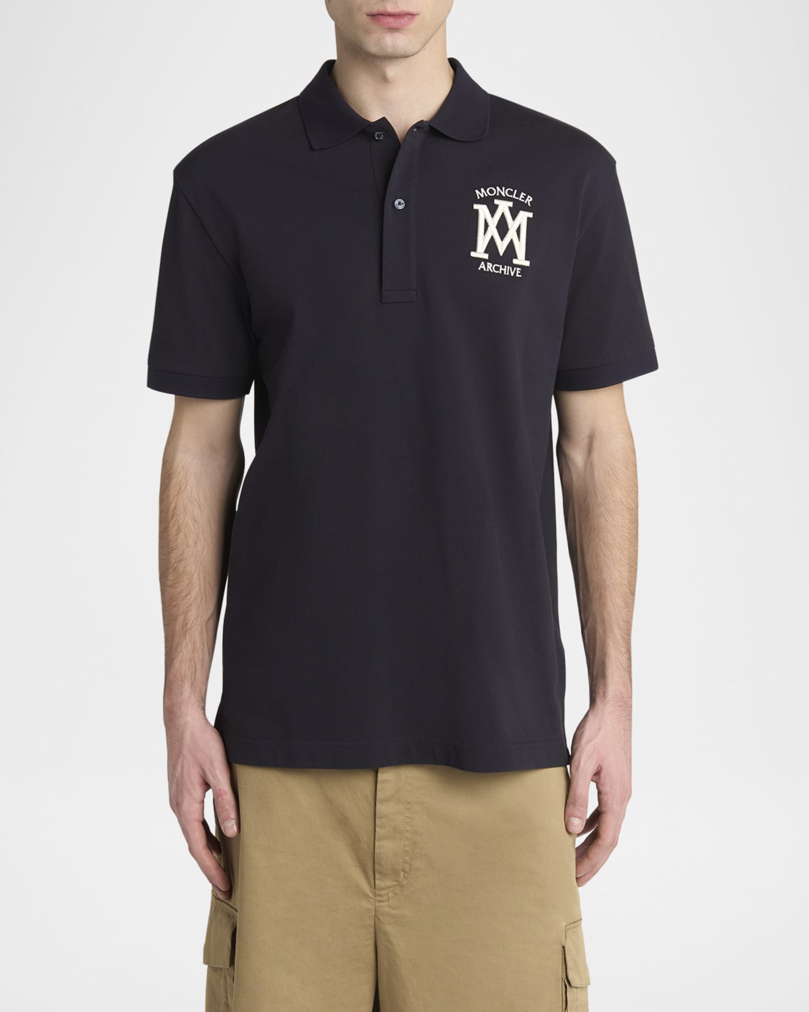 MONCLER ネイビー ポロシャツ　archive y2k 中古・古着通販】MONCLER (モンクレール) フリルカラーポロシャツ