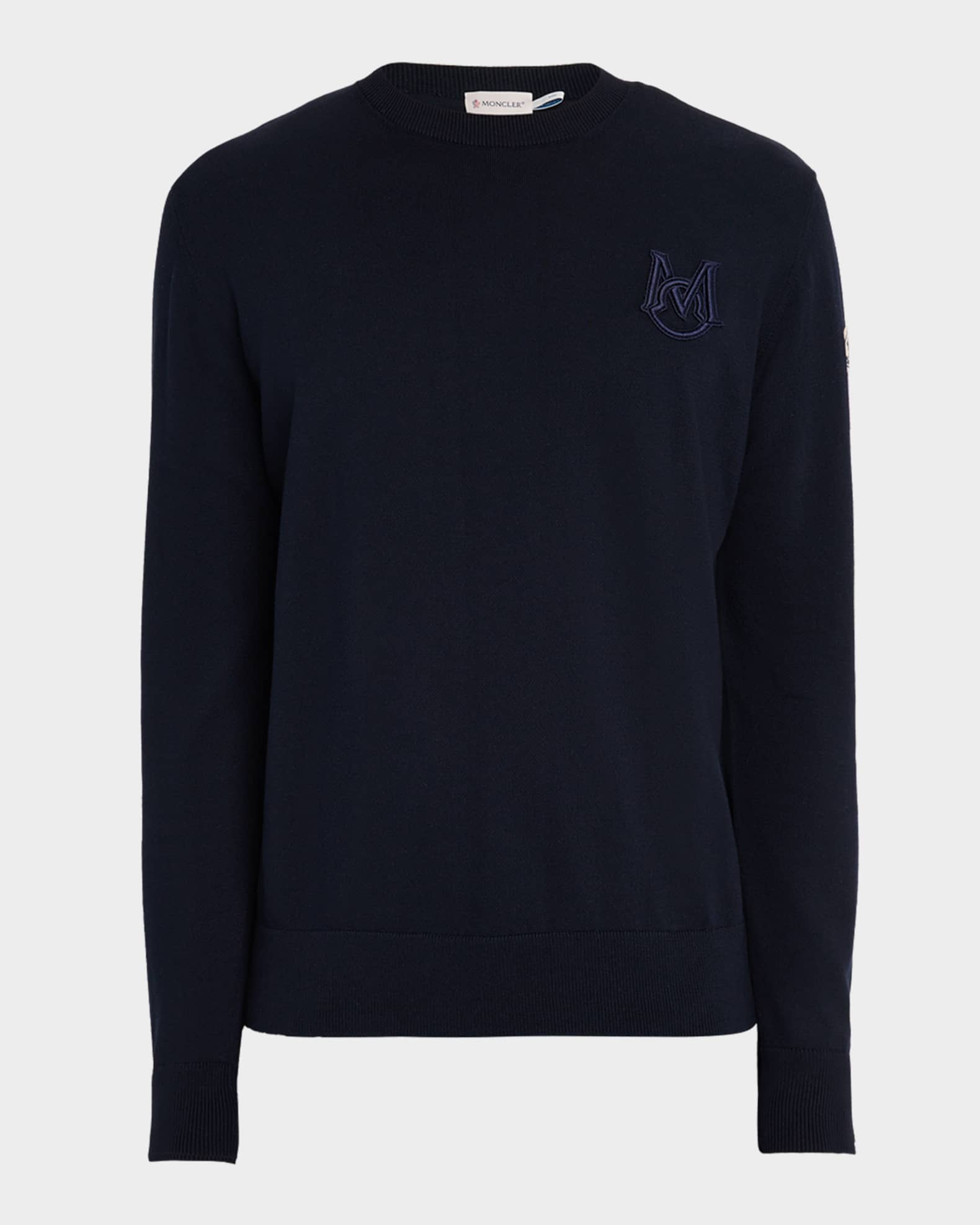 Men's Monogram Applique Crewneck Sweater 0