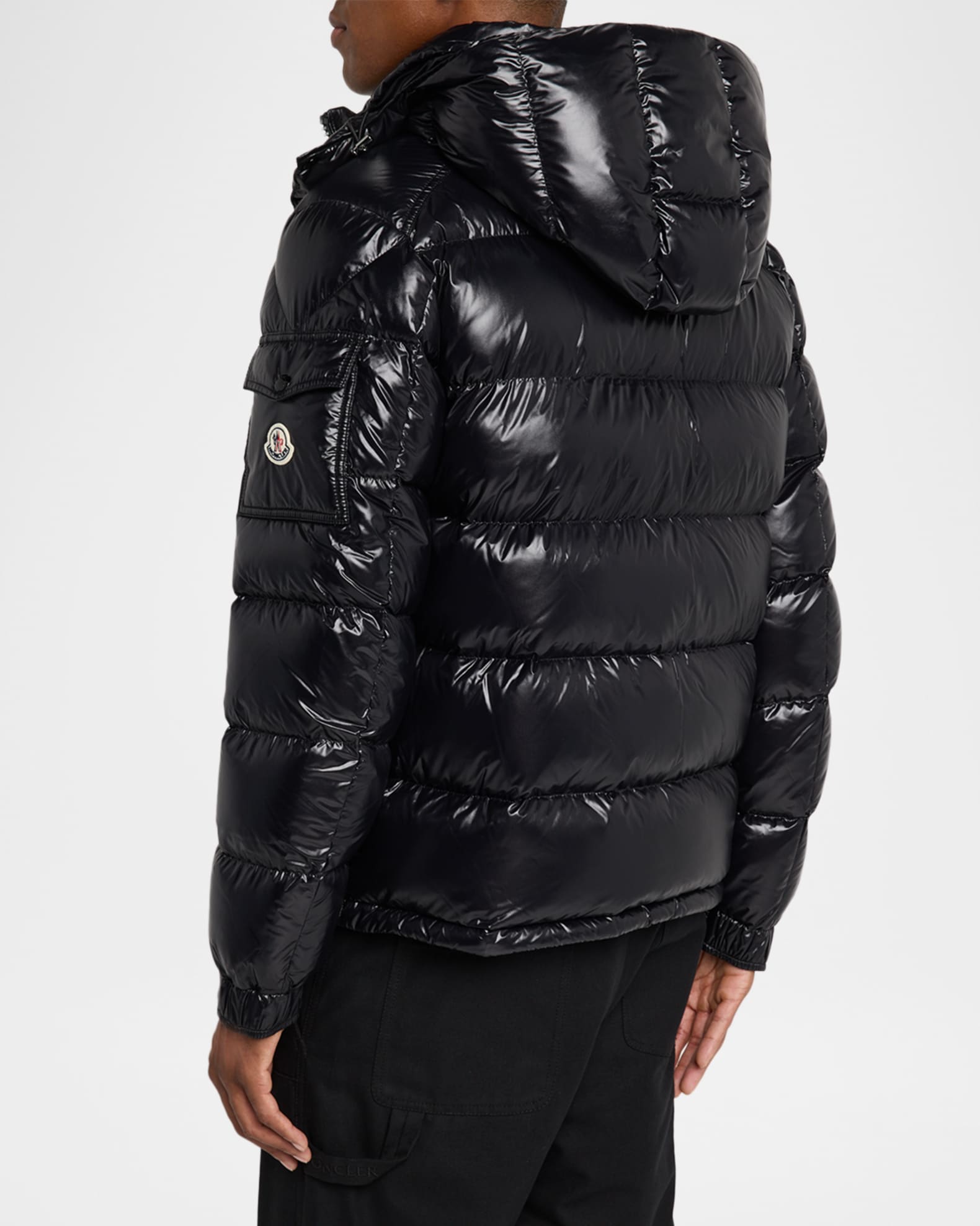 Moncler Men's Maya Hooded Short Down Puffer Jacket | Neiman Marcus