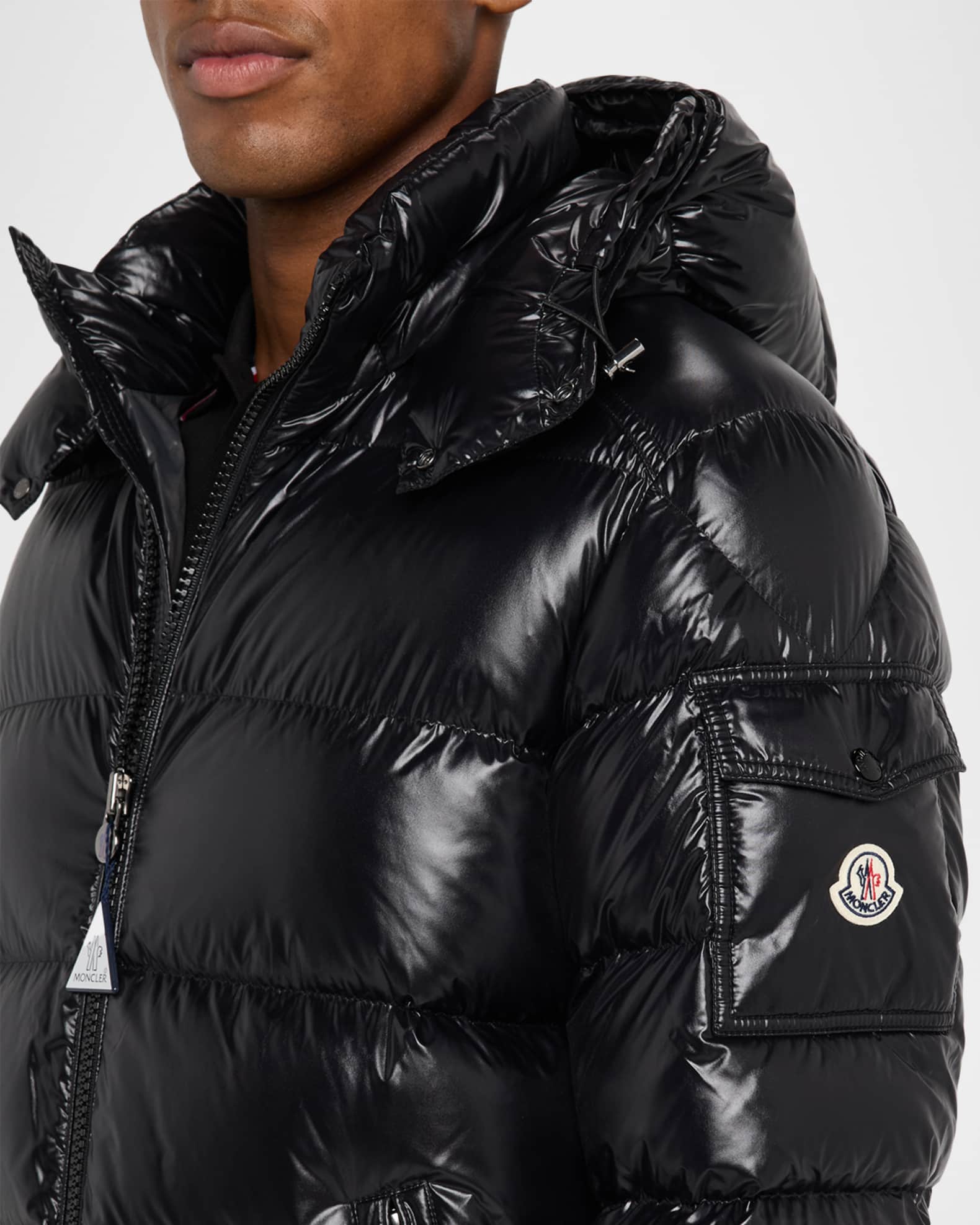 Moncler Men's Maya Hooded Short Down Puffer Jacket | Neiman Marcus