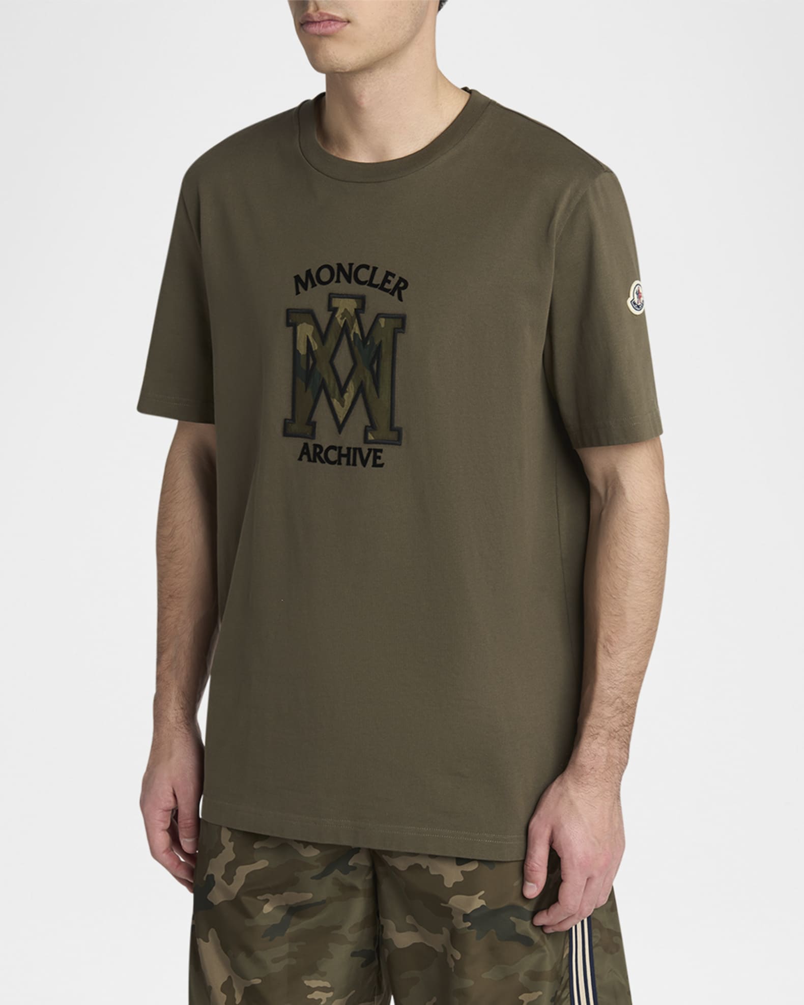 【美品】MONCLER カモフラ Tシャツ Moncler Men's Camouflage Logo Crewneck T-Shirt | Neiman Marcus
