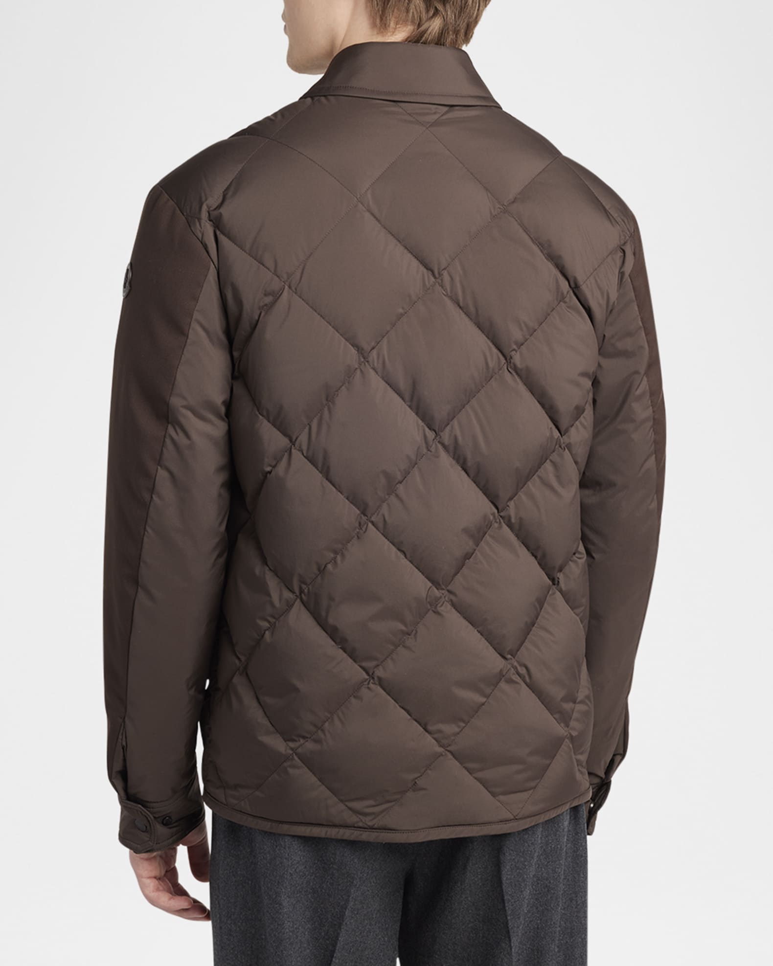 Moncler Men's Edit Diamond Quilt Aiguille Shirt Jacket