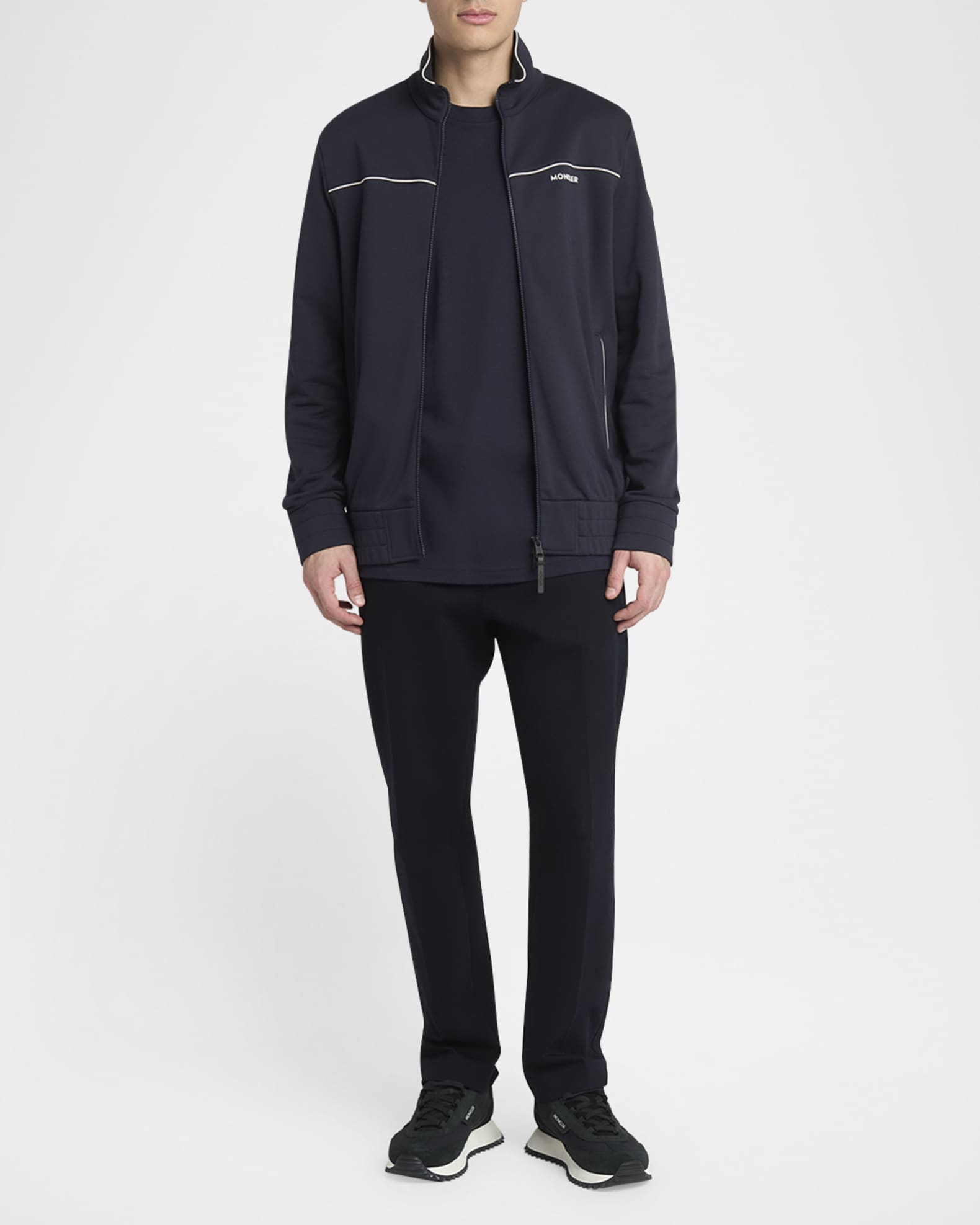 Moncler Men's Fleece Zip Jacket | Neiman Marcus