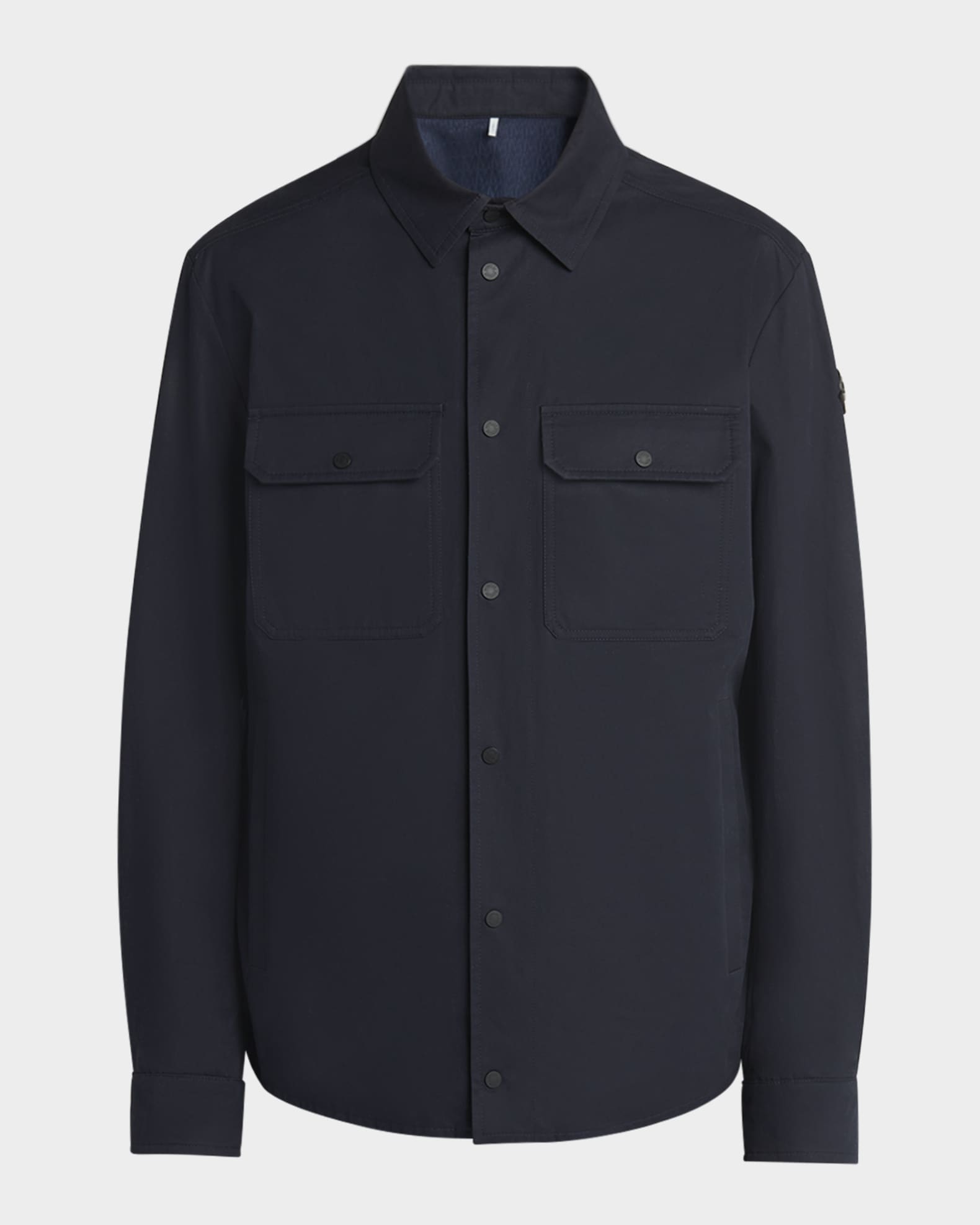 Men's Gabardine Snap-Front Overshirt 0