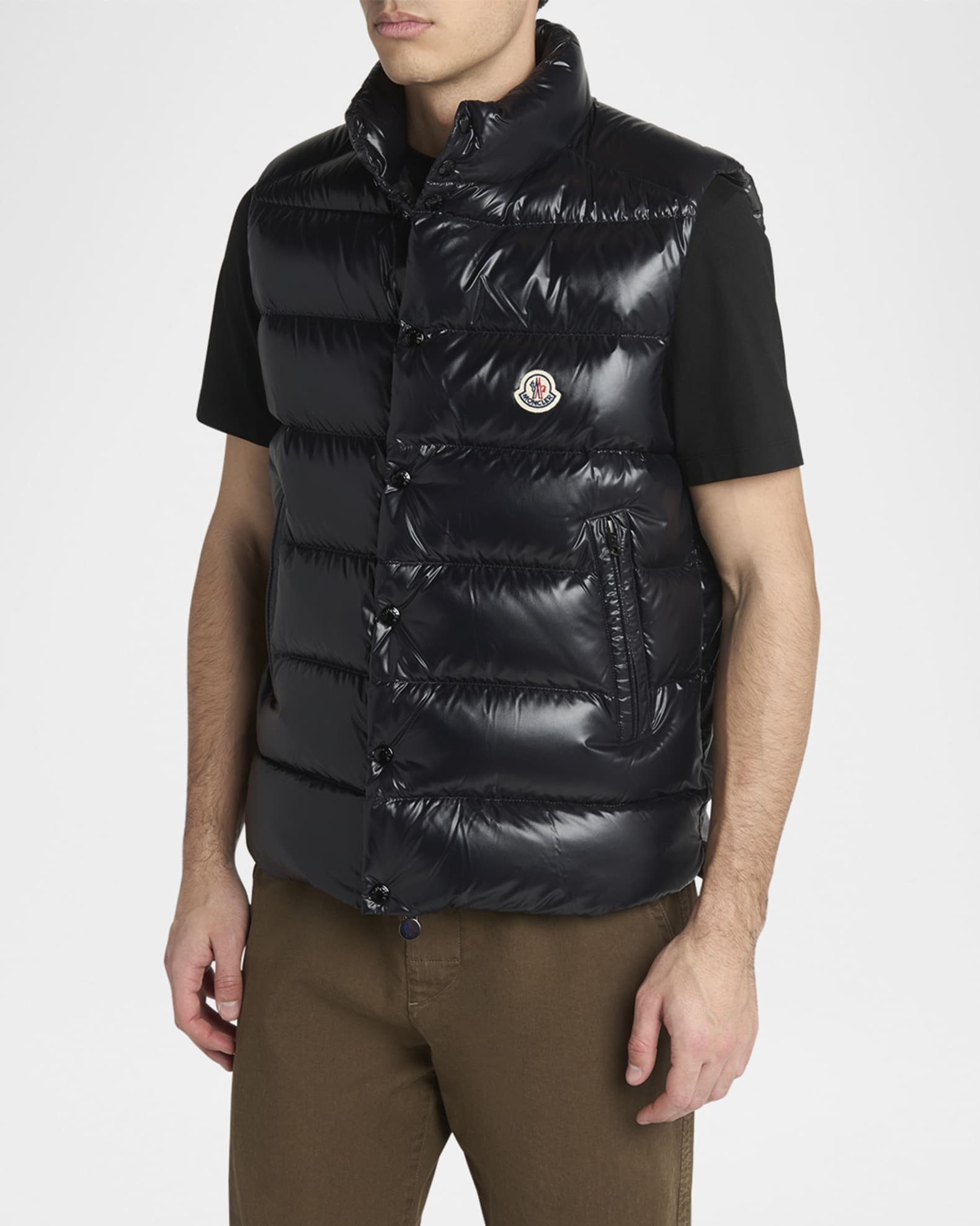 ジャケット・アウター Moncler TIBB VEST 999 BLACK / 3 tib-down-vest-boy-black-
