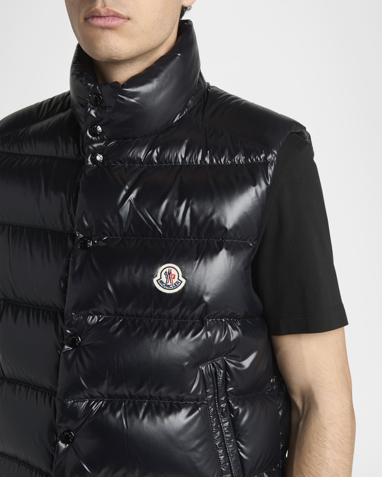 Moncler Men's Tibb Nylon Down Puffer Vest | Neiman Marcus