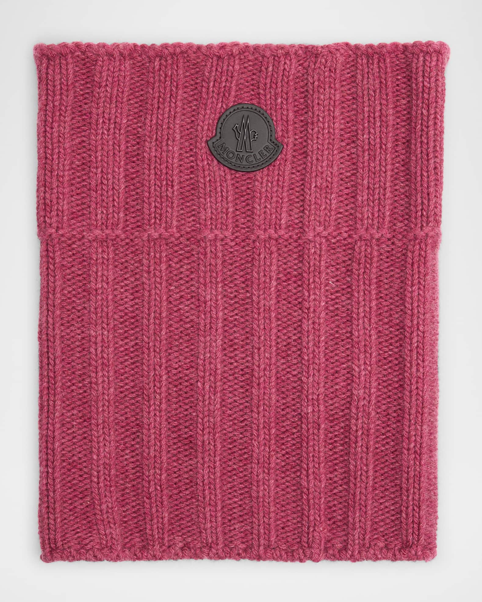 Men's Ribbed Logo Turtleneck Scarf 1