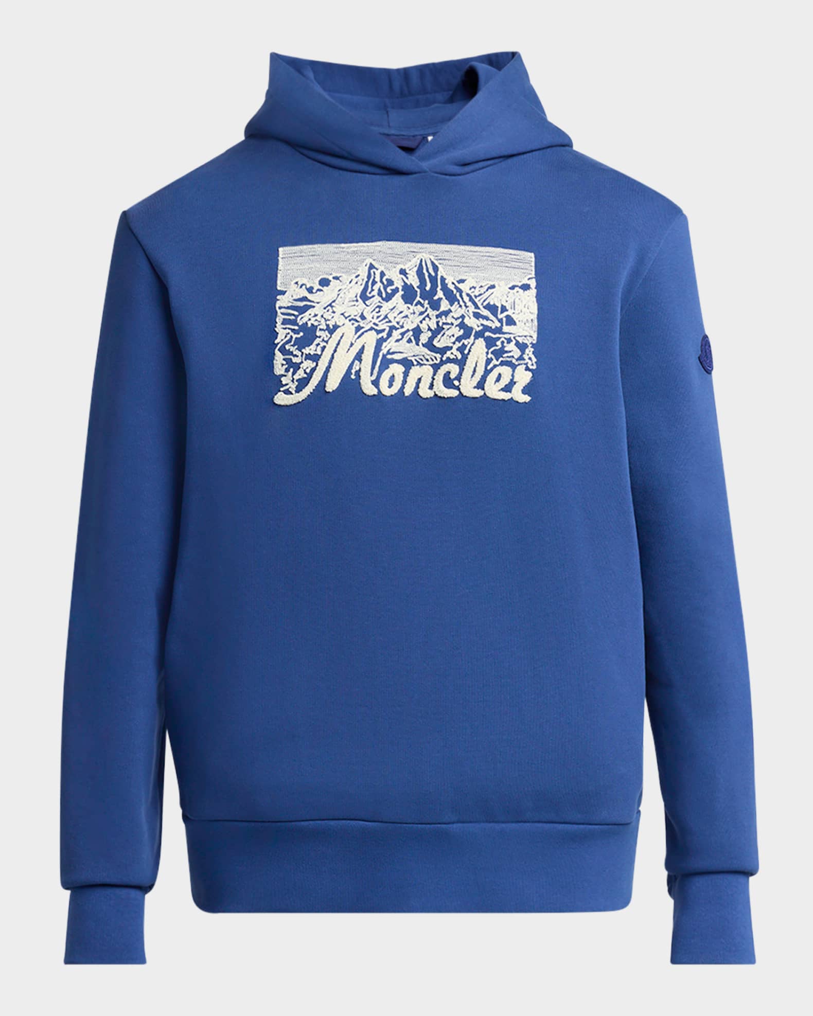 【美品】MONCLER Mountain Print Sweatshirt Moncler mountain-print Hoodie | Grey | FARFETCH