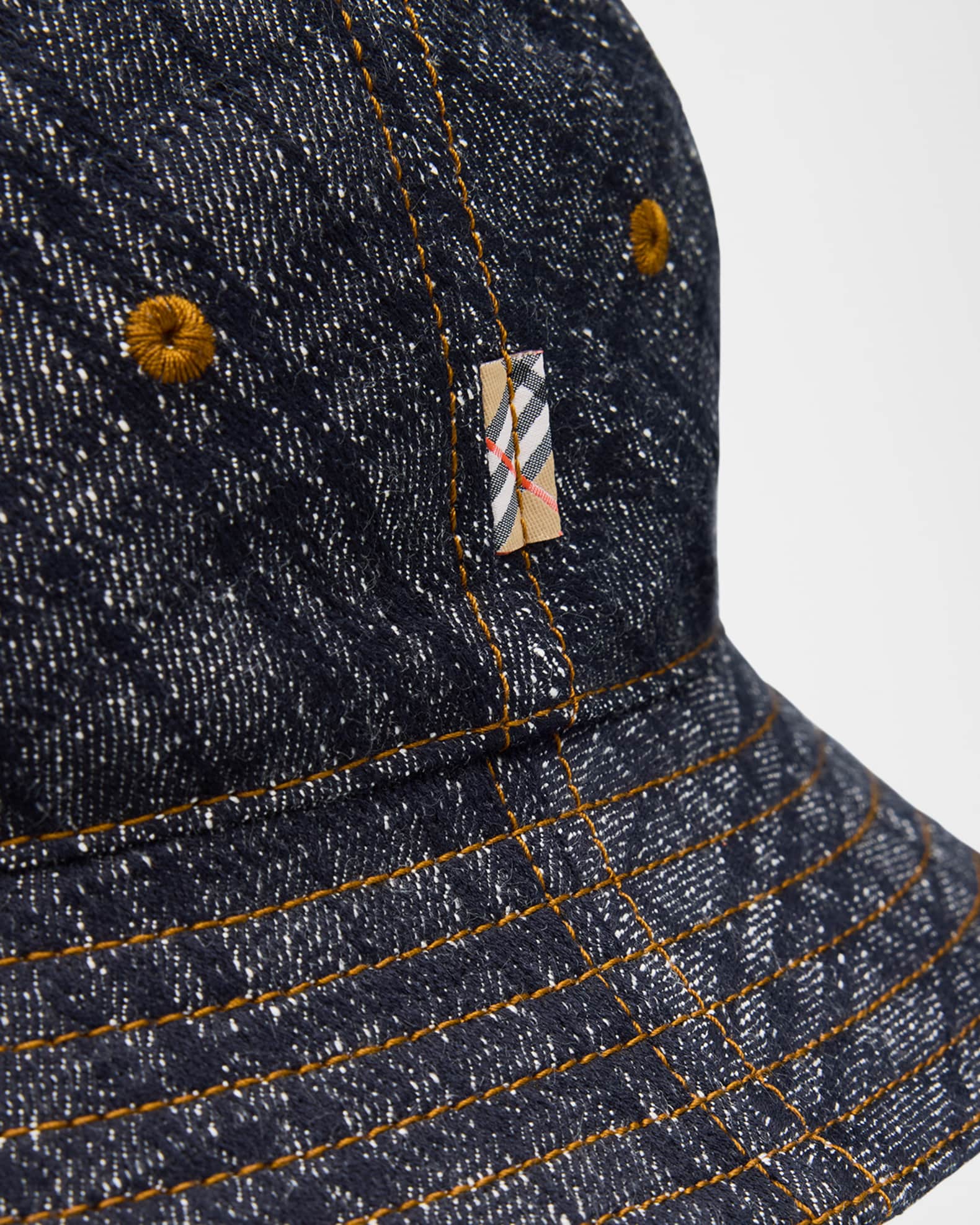 Men's Denim Check Bucket Hat 1