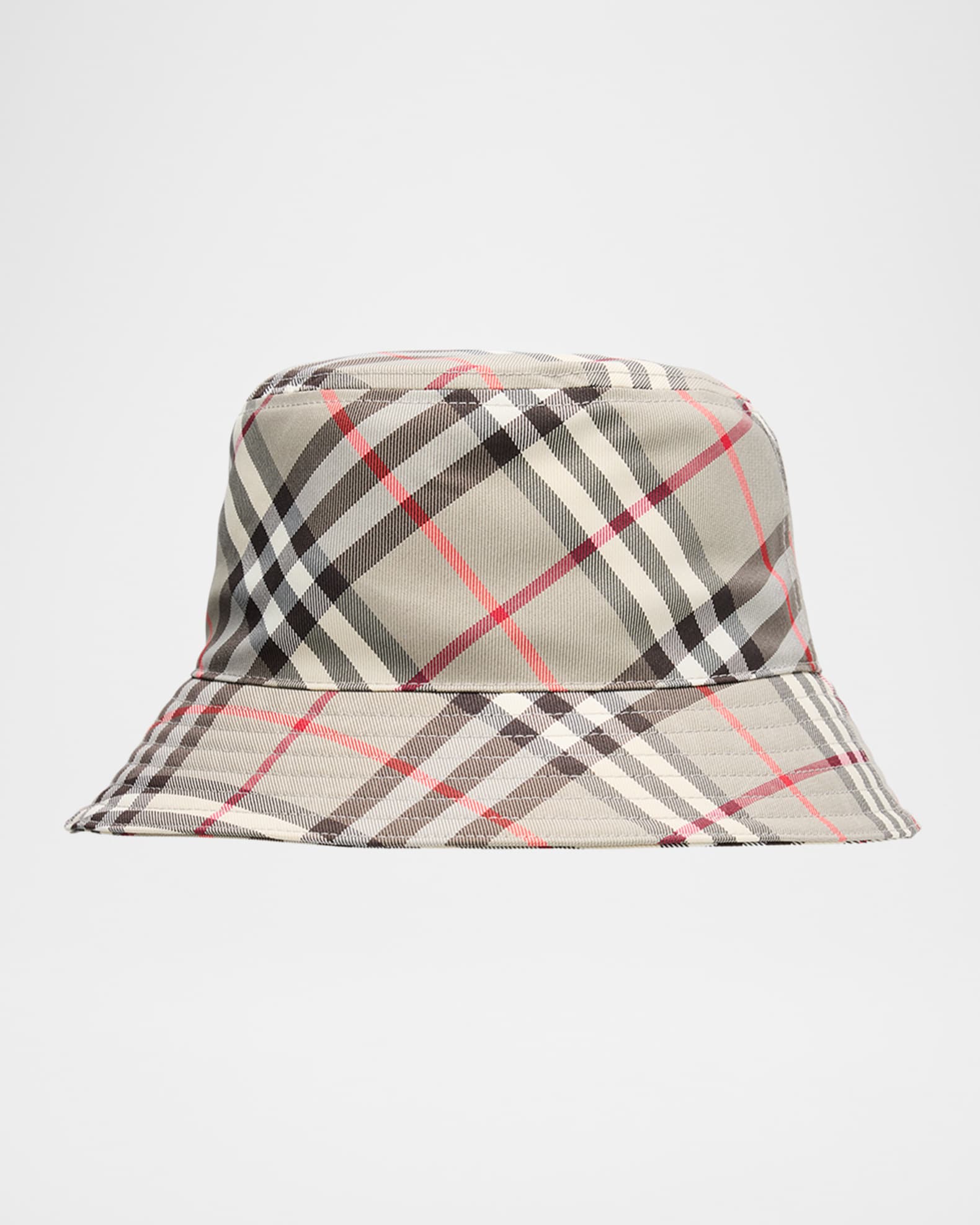Men's Bias Check Bucket Hat 0